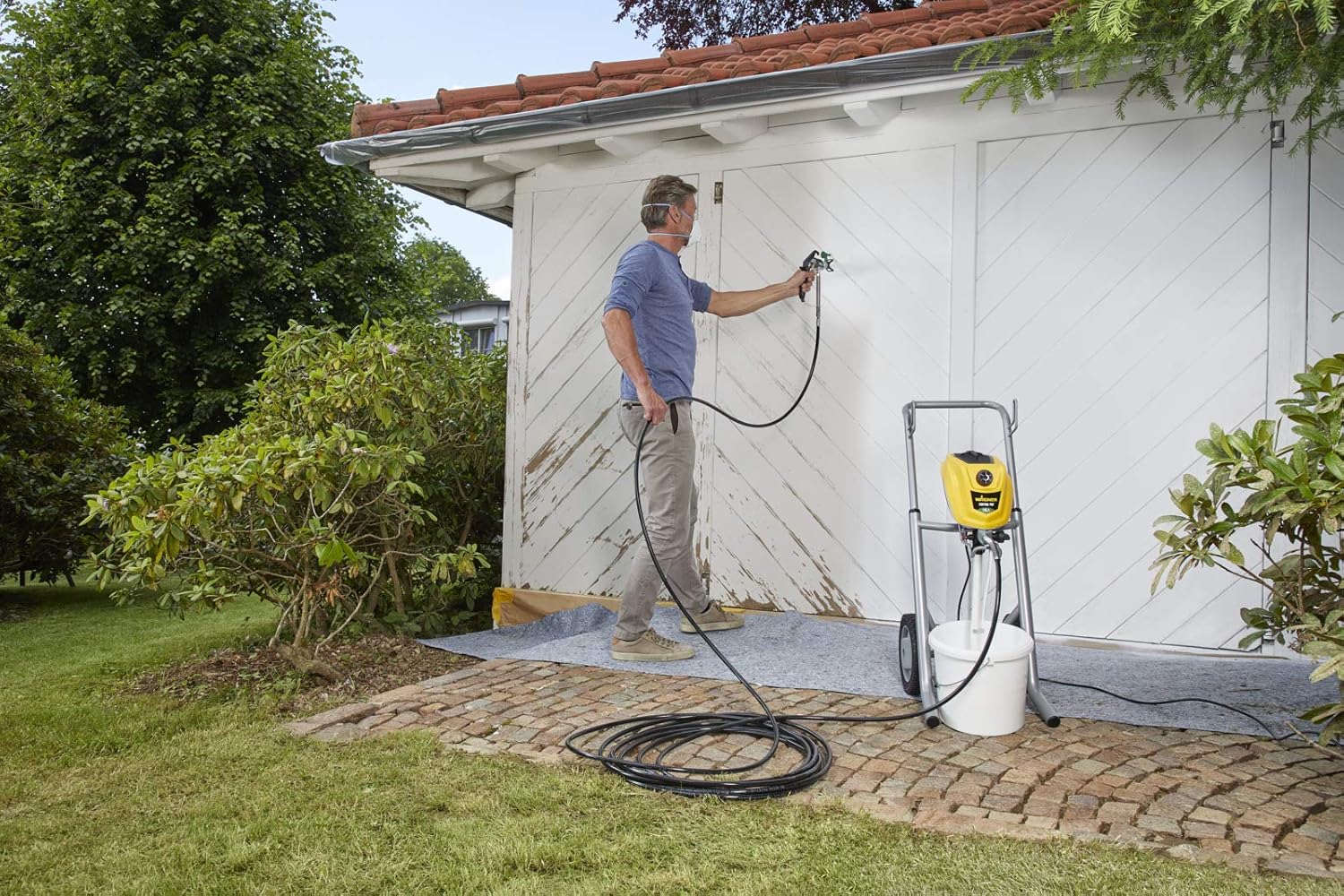 WAGNER Airless Farbsprühsystem Control Pro 350 M für Wandfarben, Latexfarben, Lacke & Lasuren, 15 m²-2 min, Druckregulierung, 110 bar, Schlauch 15 m