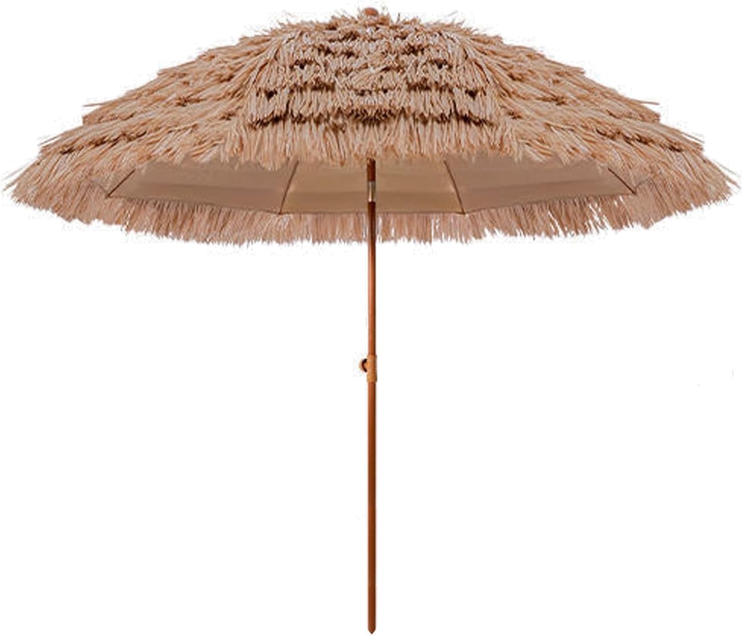 Kunststoff-Strohschirm-Überdachung, Tragbarer Terrassenschirm for Den Außenbereich, Höhenverstellbar, for Strand, Terrasse, Pool, Hinterhof Und Garten(1.6m/5.2ft)