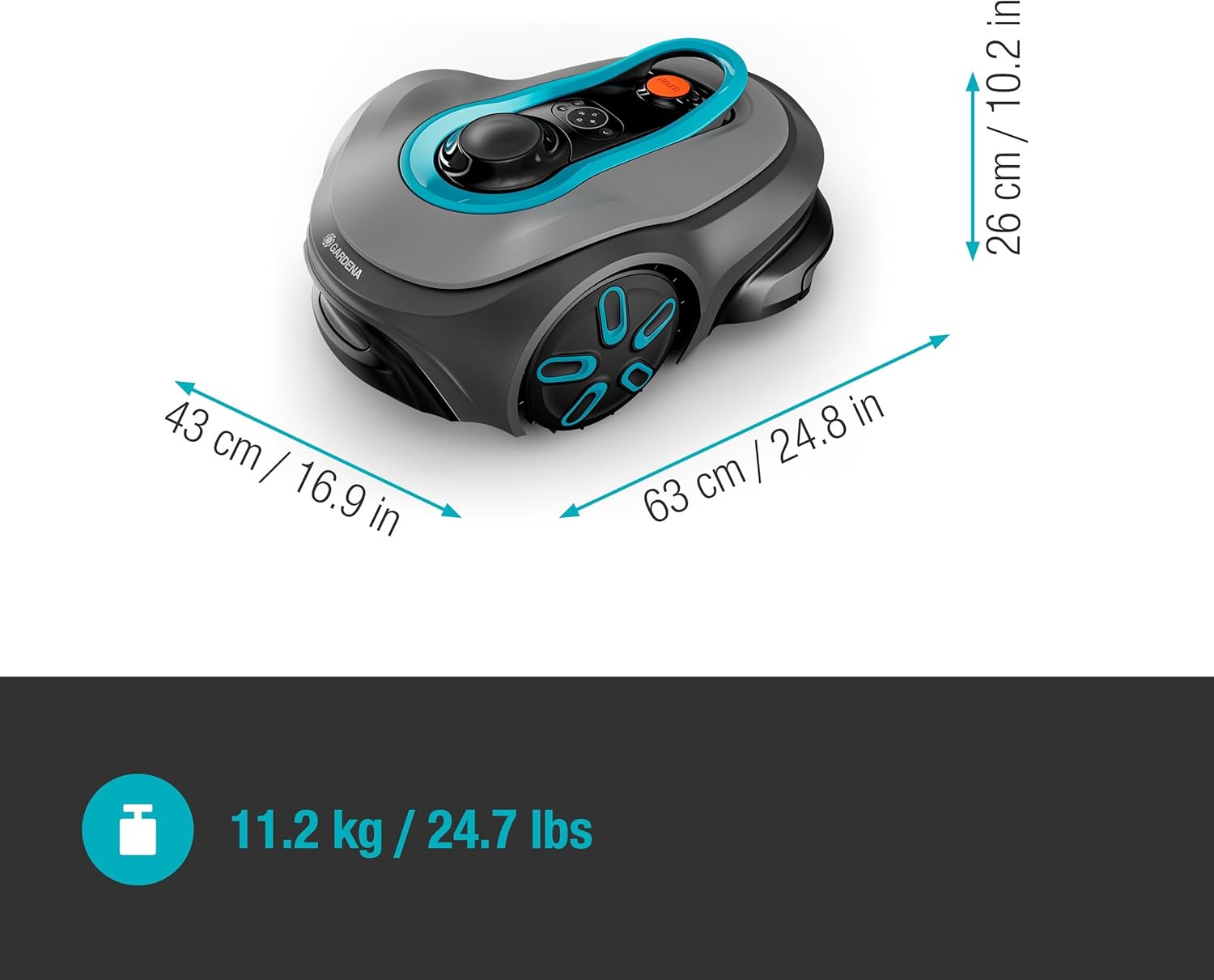 Gardena smart SILENO Free Set 750 m² Mähroboter, kabellos, für Rasenflächen bis 750 m², LONA Intelligence, ohne Begrenzungskabel, leiser Betrieb, intelligenter Mäher mit App Steuerung (19924-47)