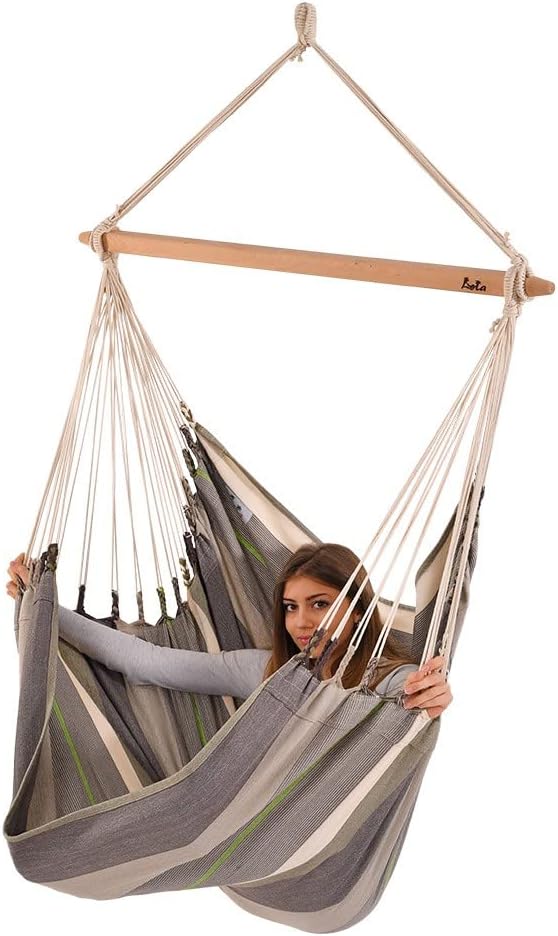 Lola Palma Hängesesselgestell aus Metall mit XXL Hängesessel Beauty Sofa Oliva Jumbo 110 cm wetterfest