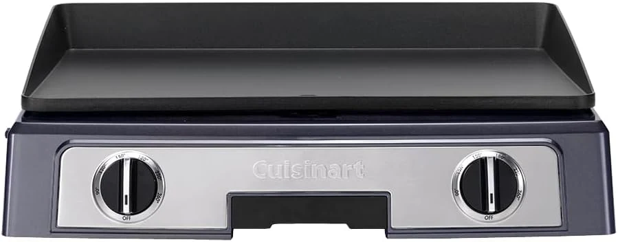 Cuisinart Hot Plate Entertaining Grill & Griddle | XL Elektrische Plancha Grill, Teppanyaki Grillplaat voor thuis | Afneembare plaat met antiaanbaklaag, 2-zone temperatuurregeling tot 260��C