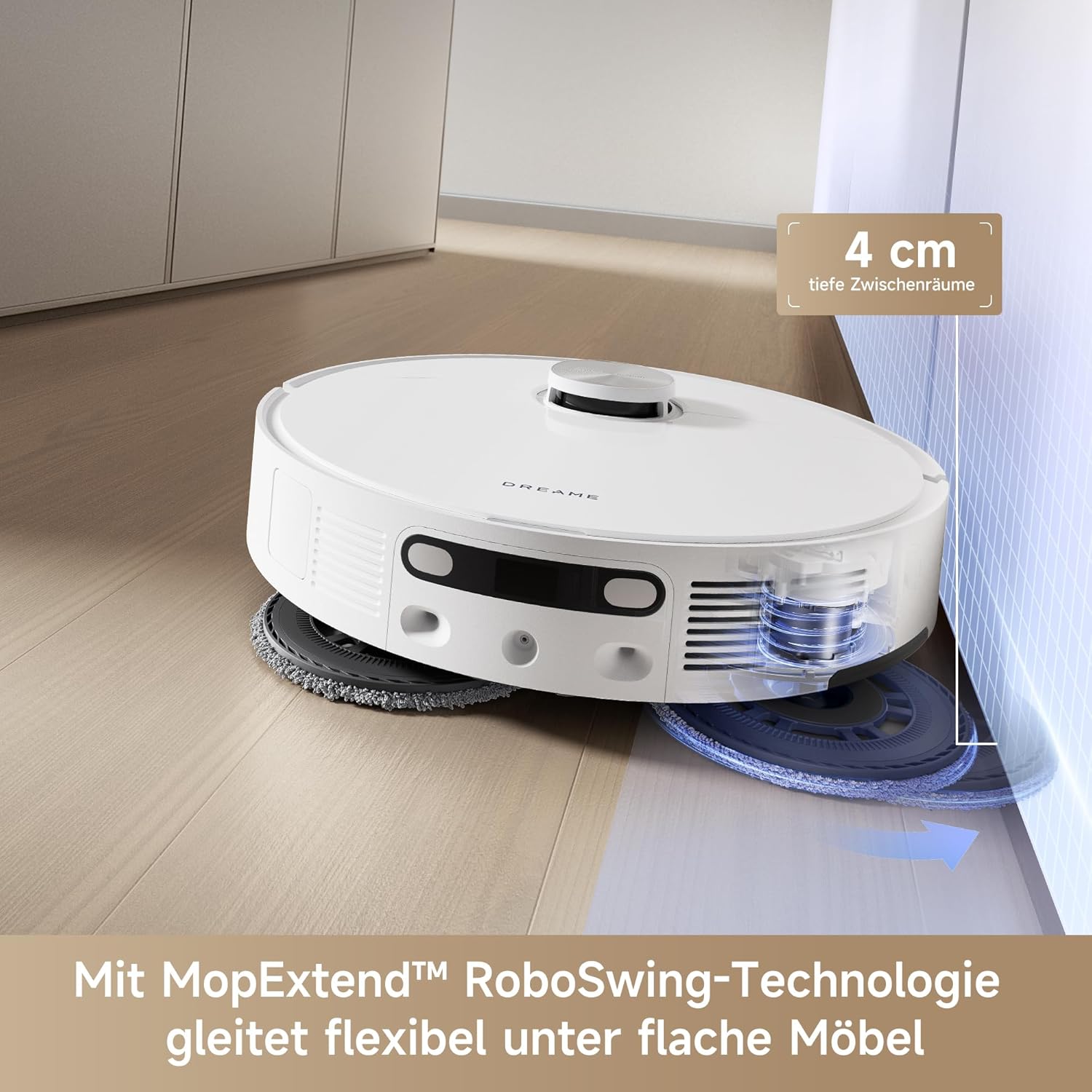 dreame L10s Pro Ultra Heat Roboter Staubsauger mit Automatische Moppreinigung mit heiem Wasser, Moppverlngerung, 7.000 Pa Saugkraft, Doppelte Mopp- und Bodenreinigung, Teppicherkennung