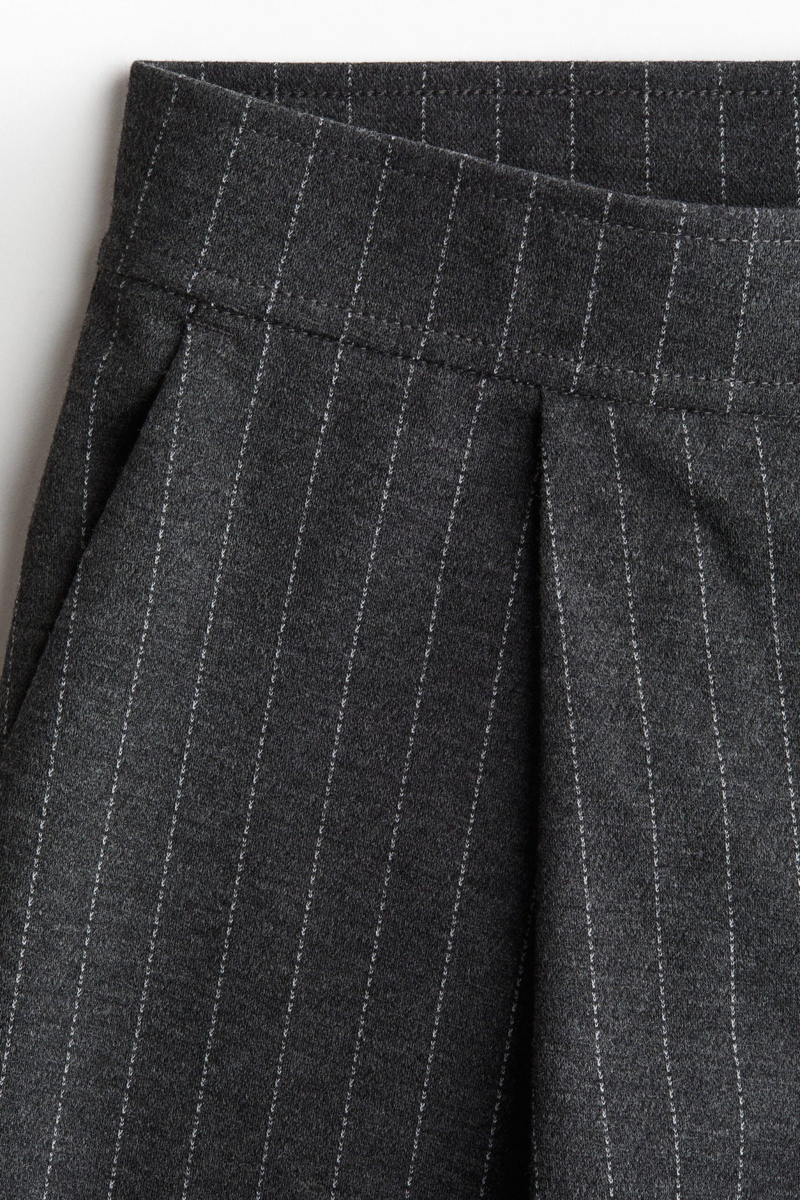 Women's H&M wide-leg elegant trousers, grey melange