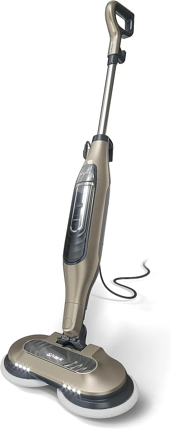Shark Steam & Scrub Mop, Gold �C 3 Steam Modes, LED Headlights, 4 Washable Pads, For Sealed Hard Floors