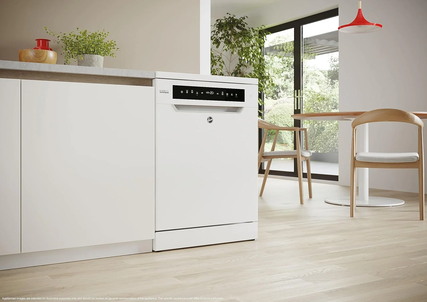 Hoover HF 4C6F0PW vaatwasser; 14 couverts; Vrijstaand, 60 cm breed; Energie-effici?ntieklasse C; Slimme bediening met wifi + bluetooth-technologie