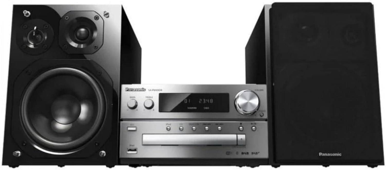 Panasonic SC-PMX802E-S Zestaw Stereo, Czarny/Srebrny, 120 W