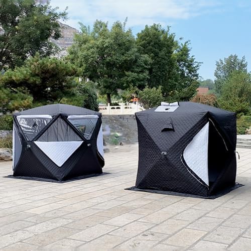 3-5 Personen Isoliertes Eisangelzelt Pop-Up Hub-Stil Eisangeln Shelter Tragbares Eisangeln Shanty Eishaus mit Tragetasche Thermo Winter Eishaus