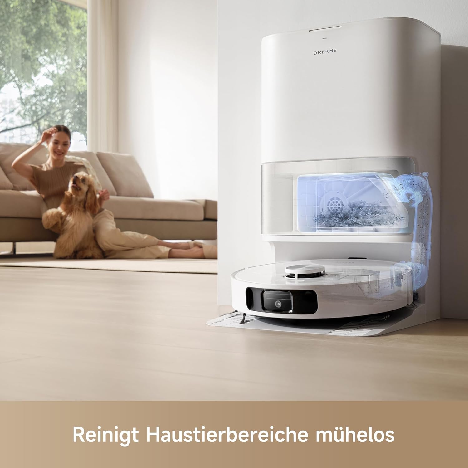 dreame L10s Pro Ultra Heat Roboter Staubsauger mit Automatische Moppreinigung mit heiem Wasser, Moppverlngerung, 7.000 Pa Saugkraft, Doppelte Mopp- und Bodenreinigung, Teppicherkennung