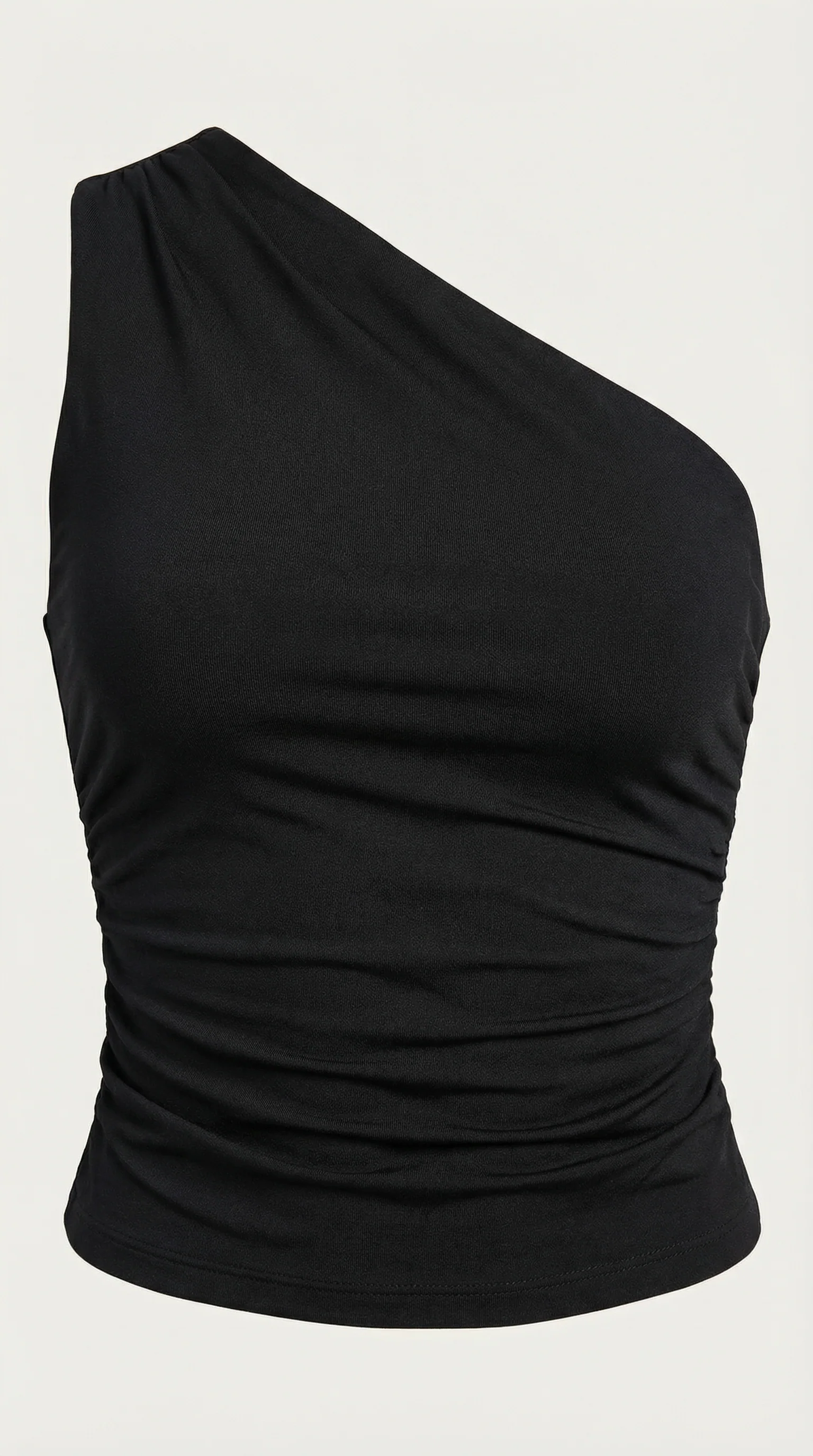 ?rmelloses One-Shoulder-Top mit seitlicher Raffung