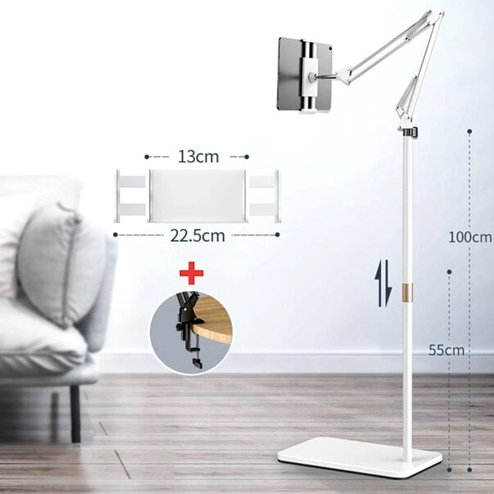 FlexiStand 360 Adjustable Tablet Floor Stand Holder for iPad & iPhone