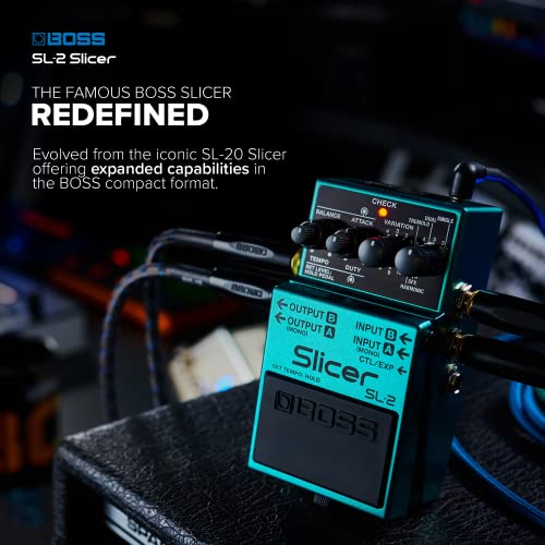 BOSS SL 2 Slicer pedale compatto per chitarra elettrica, tastiere, DJ e molto altro | Create istantaneamente groove vibranti | 88 pattern interni e altro ancora con l'app BOSS Tone Studio : Amazon.it: Strumenti Musicali
