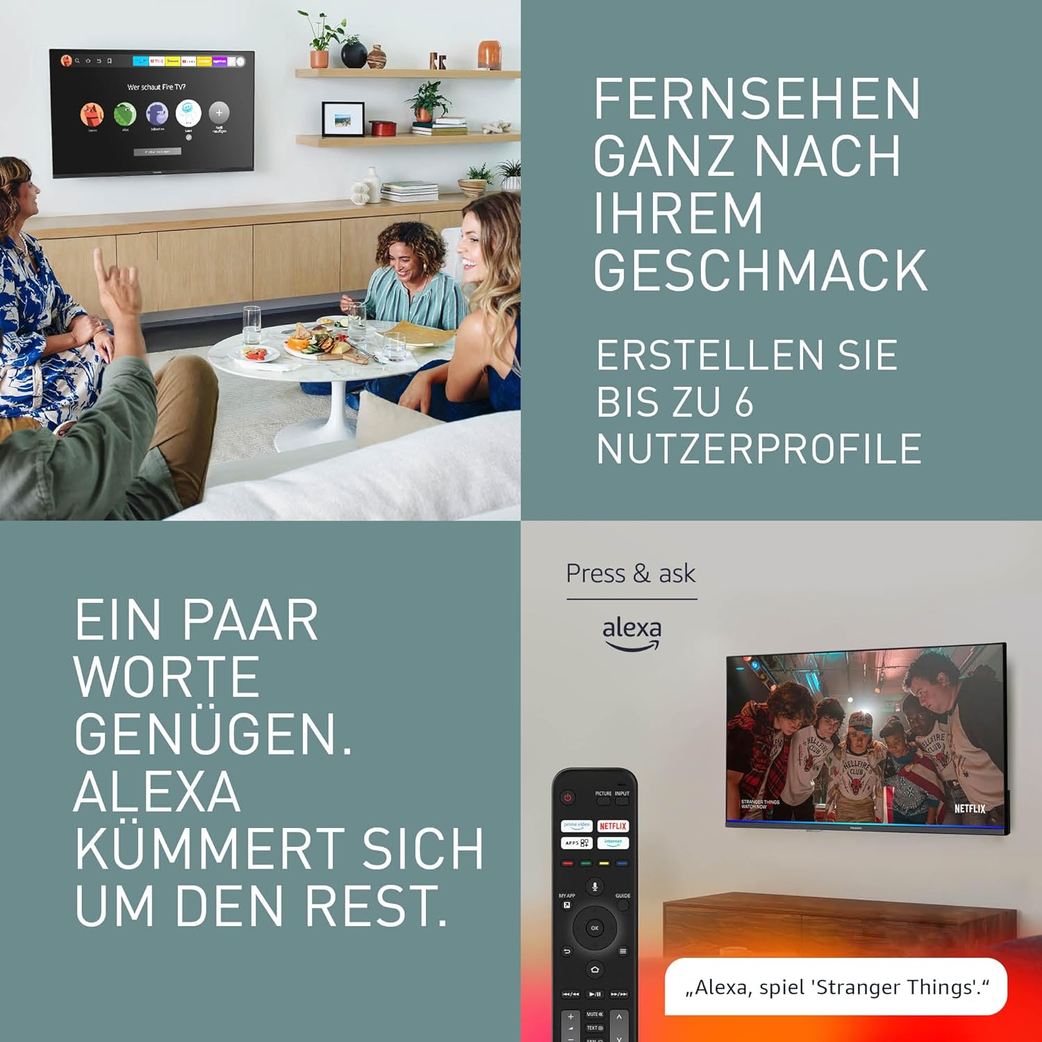 Panasonic TV-40S55AEZ, S55A Serie 40 Zoll Full HD LED Smart TV, 2024, Fire TV, HD Color Engine, HDR, Alexa Sprachsteuerung, Gaming-Modus, Media Player, für EIN außergewöhnlich visuelles Erlebnis