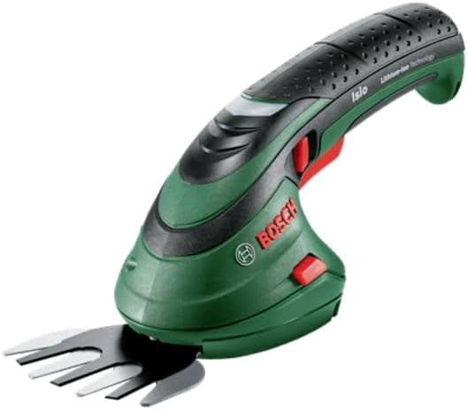 Bosch accugrasscharenset Isio (3,6 volt, meslengte 12 cm, mesafstand 8 mm, inclusief XL-tuinhandschoenen, in softcase) �C Amazon Edition