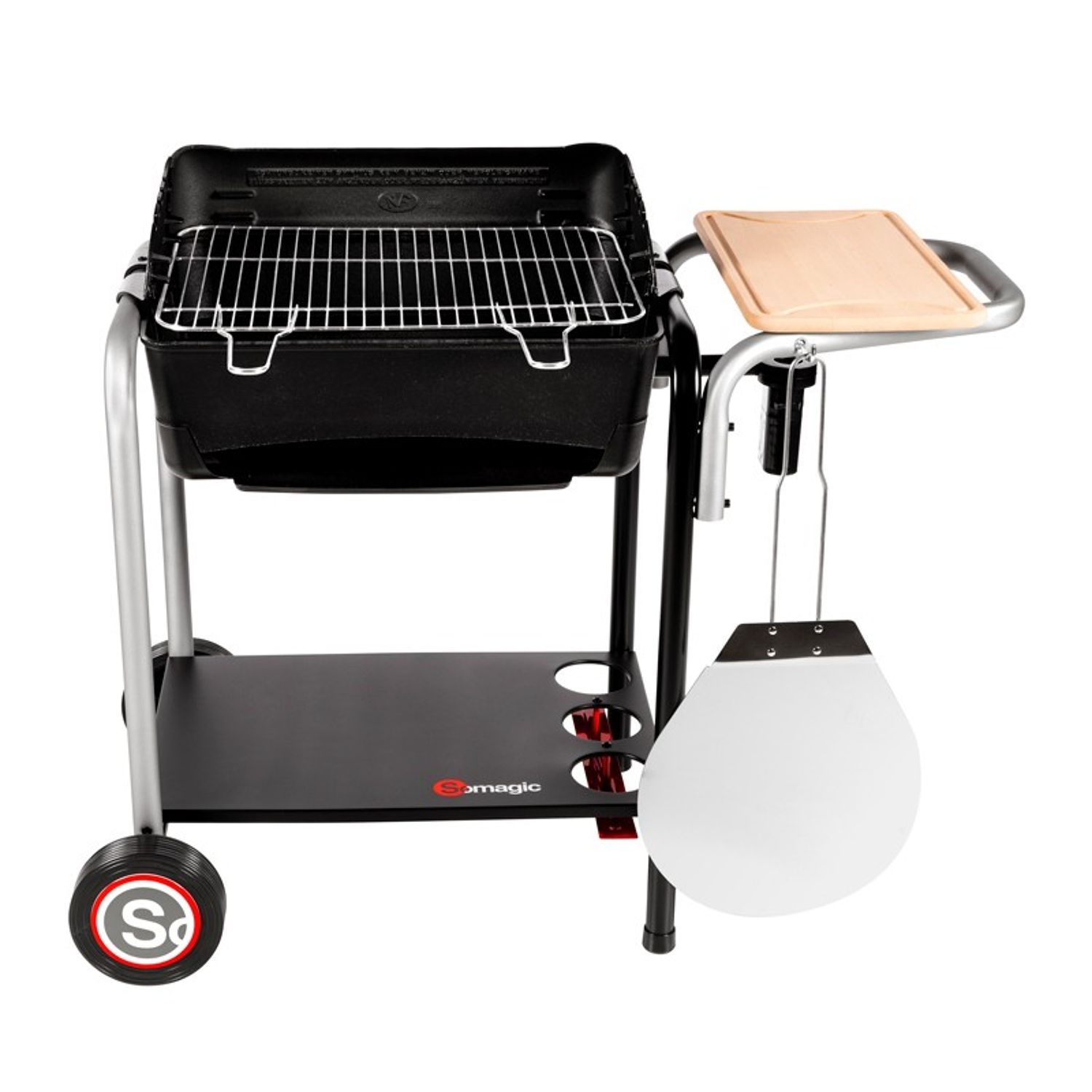 Grill węglowy w Rzymie z pizzą
