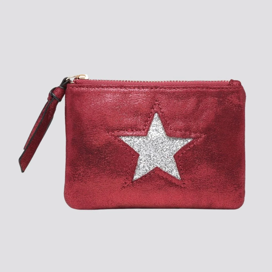 Star Coin Purse | Burgundy