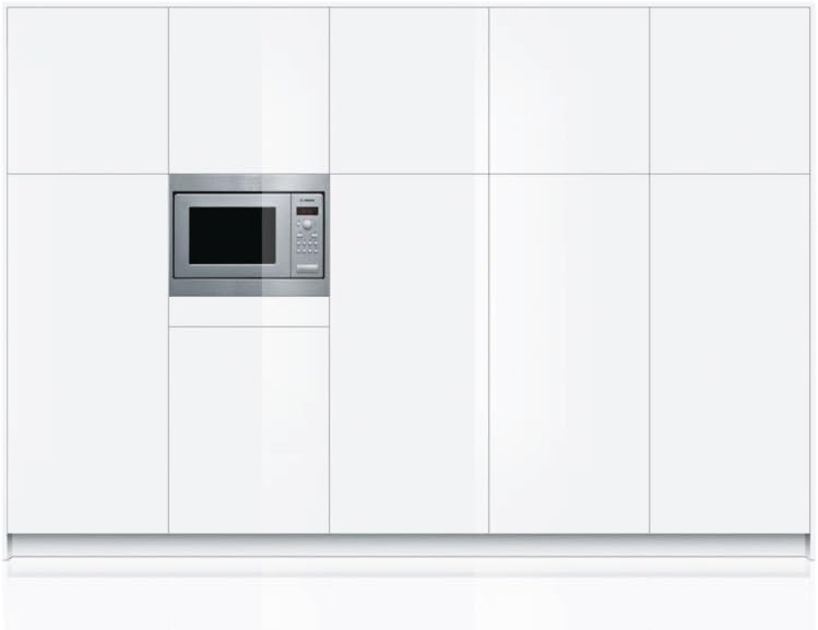 Bosch BFR634GS1 Serie 8 Einbau-Mikrowelle, Türanschlag Rechts, AutoPilot 7 Automatikprogramme, Reinigungsunterstützung, TFT-Touchdisplay, LED-Beleuchtung gleichmäßige Ausleuchtung, 38 x 60 cm, 900 W