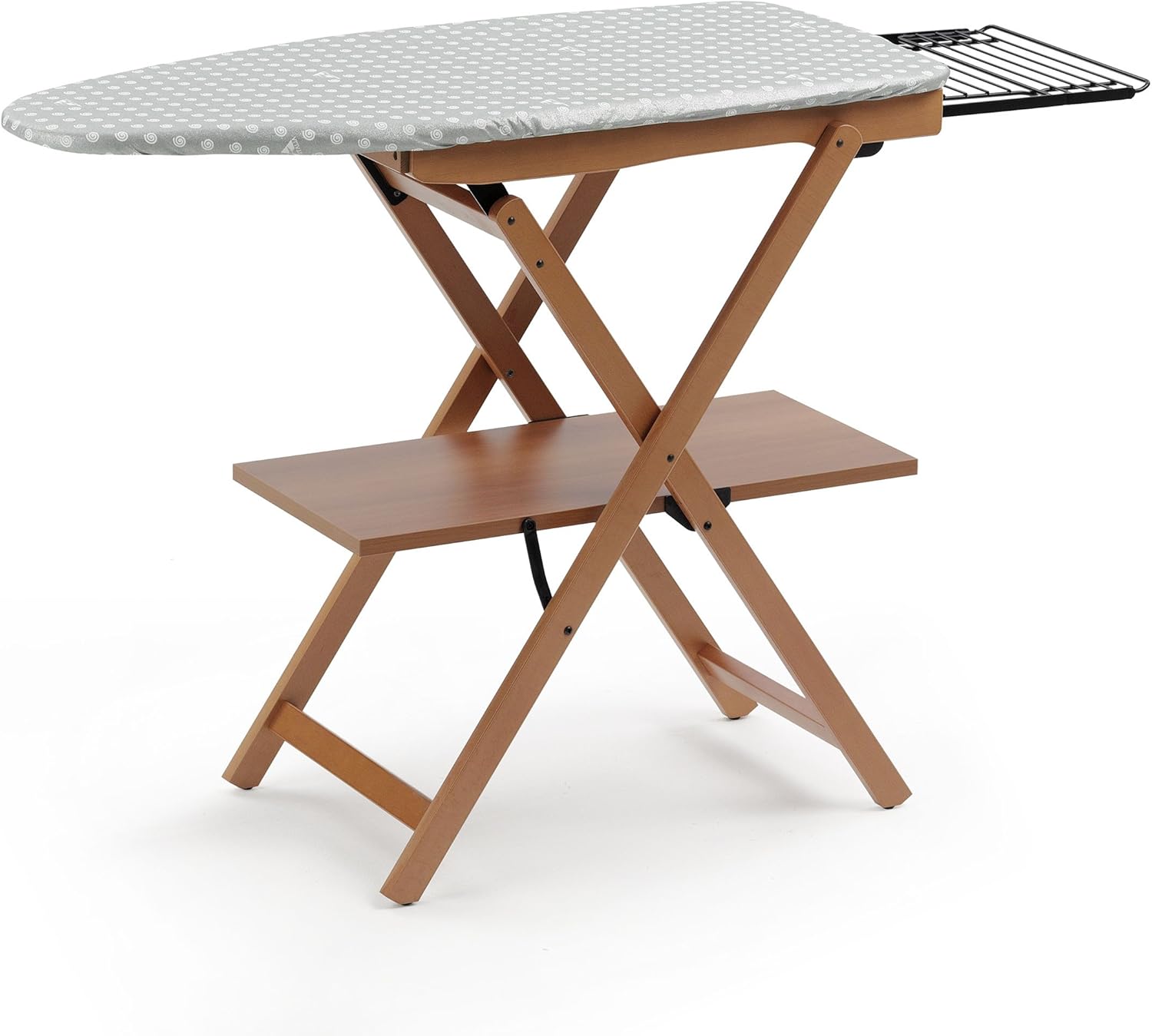 Klappbarer Bügeltisch, 622 ASTIR, Buche massiv, kirschbaumfarbig, Nicht höhenverstellbar, 135 x 45 x h87 cm - Arredamenti Italia AR_IT Il Cuore del Legno