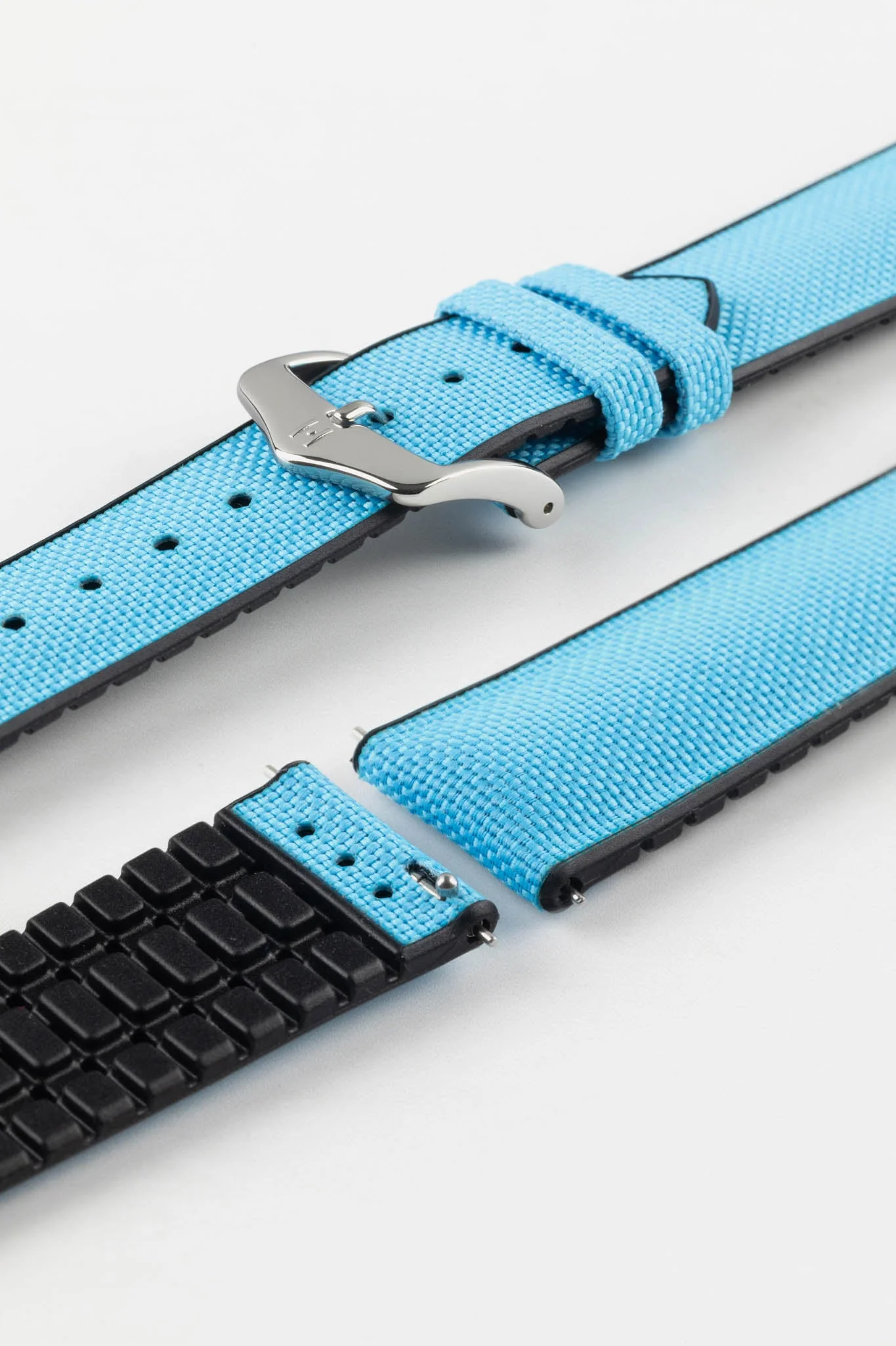 Hirsch ARNE Sailcloth Effect Performance Watch Strap - TURQUOISE