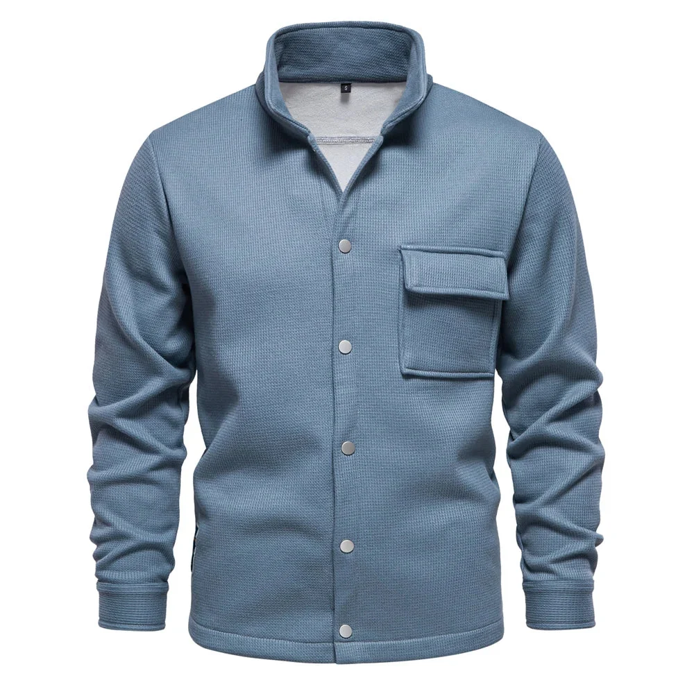 Herren-Winterjacke | Mit dickem Fleecefutter | Stehkragen mit Knopfleiste