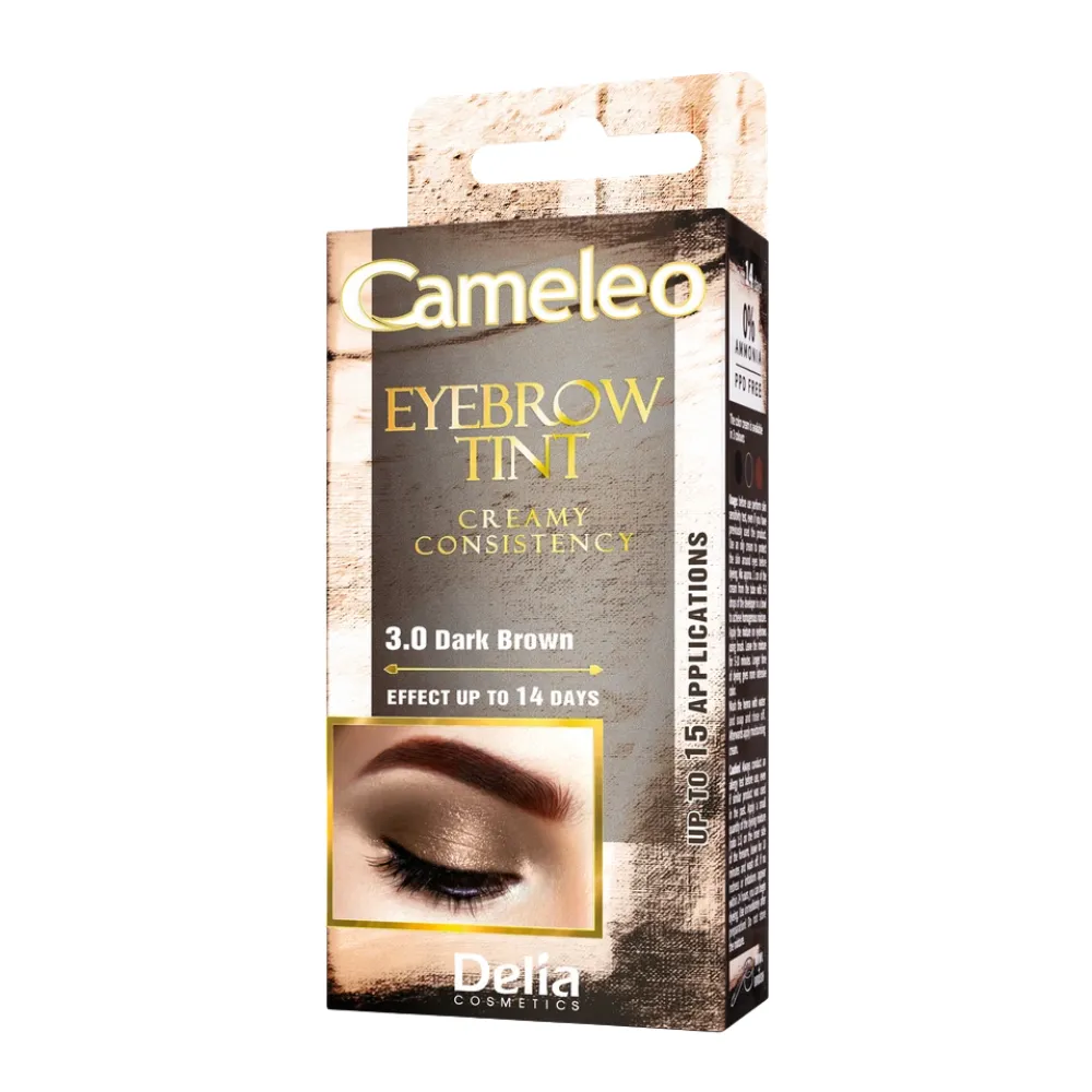 Delia Cameleo Cream Henna Eyebrow Tint Set a?? Black/Brown 15ml | Pore Minimising & Long-Lasting