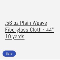 .56 oz Plain Weave Fiberglass Cloth - 44
