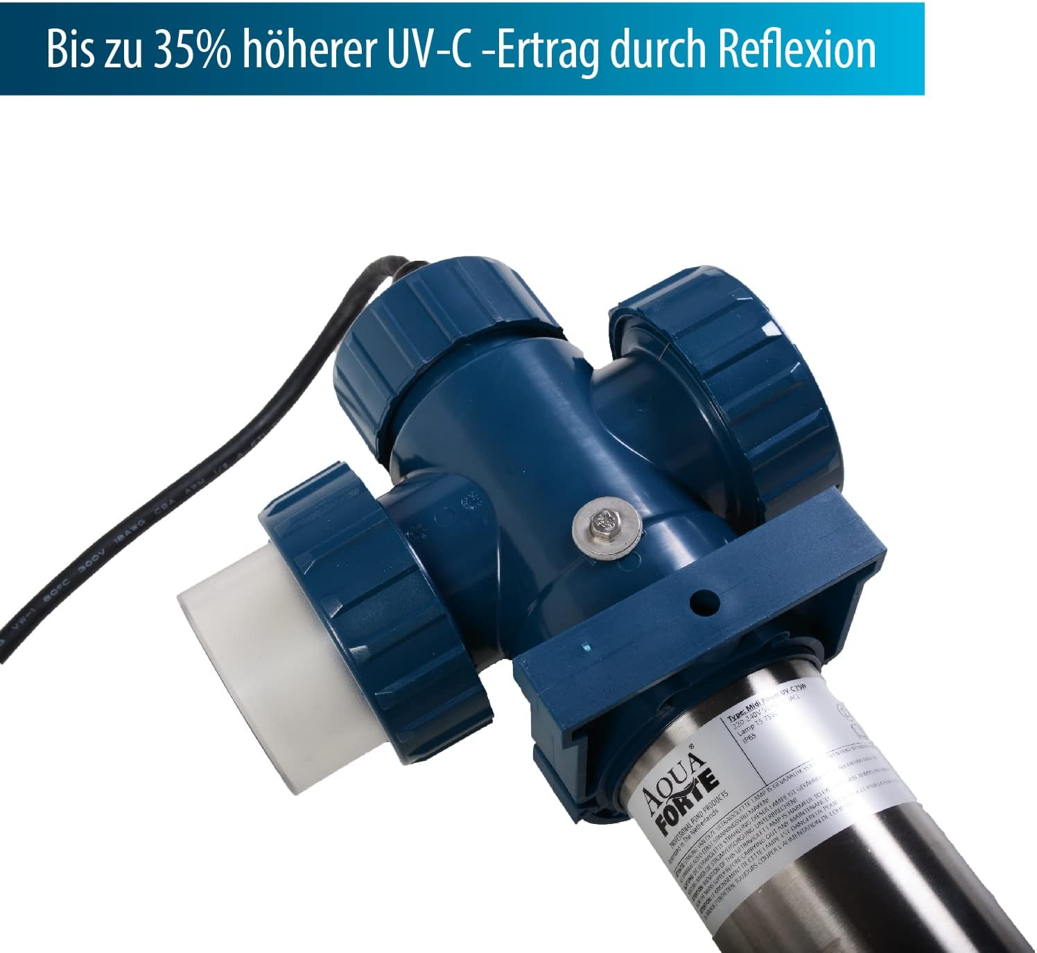 AquaForte Filter-/Teichpumpe DM-22.000 Vario S, 70-200W, Förderhöhe 7,5m, regelbar mit externem Controller. Ideal als Teichpumpe oder als Bachlauf- /Wasserfallpumpe.