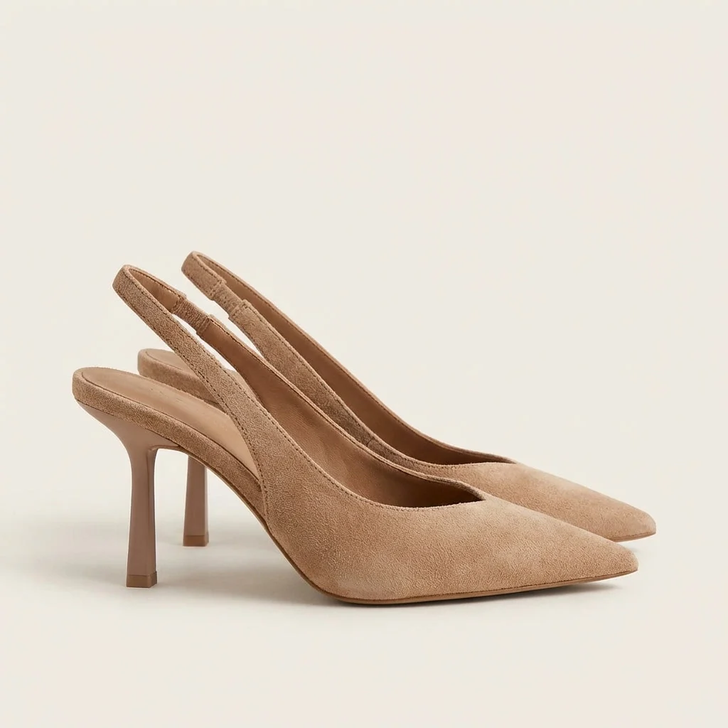 Orthop?dische Pumps f��r Damen - Bequeme Slingback-Absatzschuhe mit gepolsterter Sohle f��r Alltag und besondere Anl?sse
