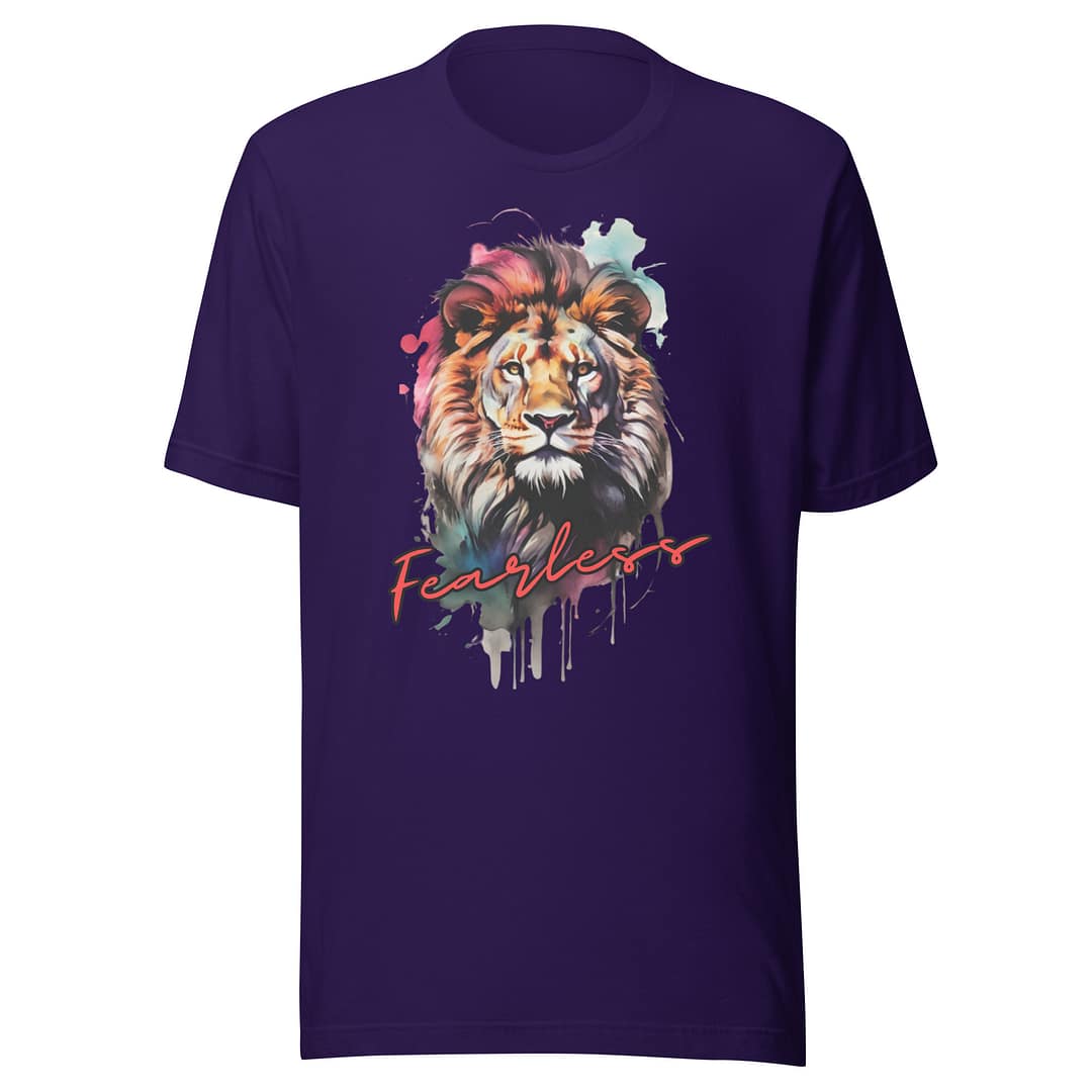 Fearless Lion �?Bella + Canvas Tee
