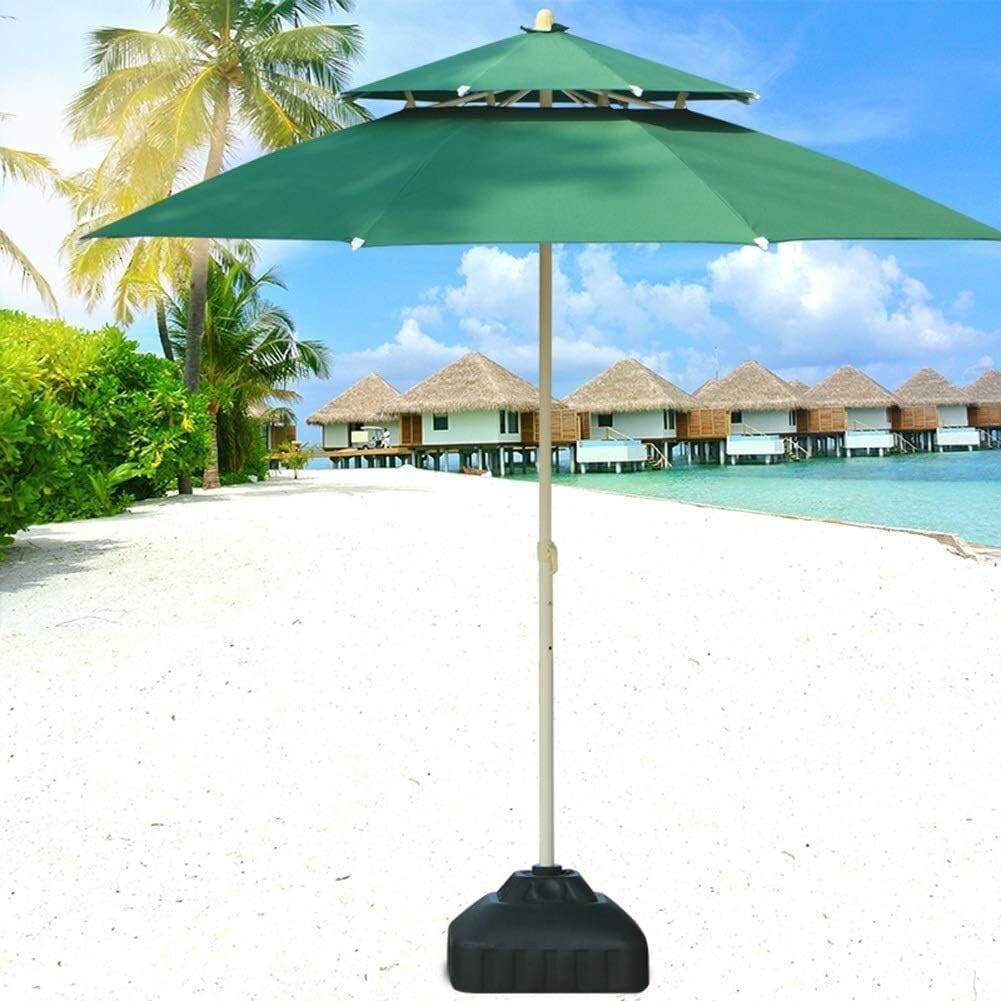 Garten-Sonnenschirme für den Außenbereich Sonnenschirme 7,5 Fuß / 9 Fuß Doppelspitzen-Terrassenschirm, Sonnenschutz im Freien für Strand/Pool/Gartenschirme, runder Sonnenschutz, wasser-/uv-beständiger