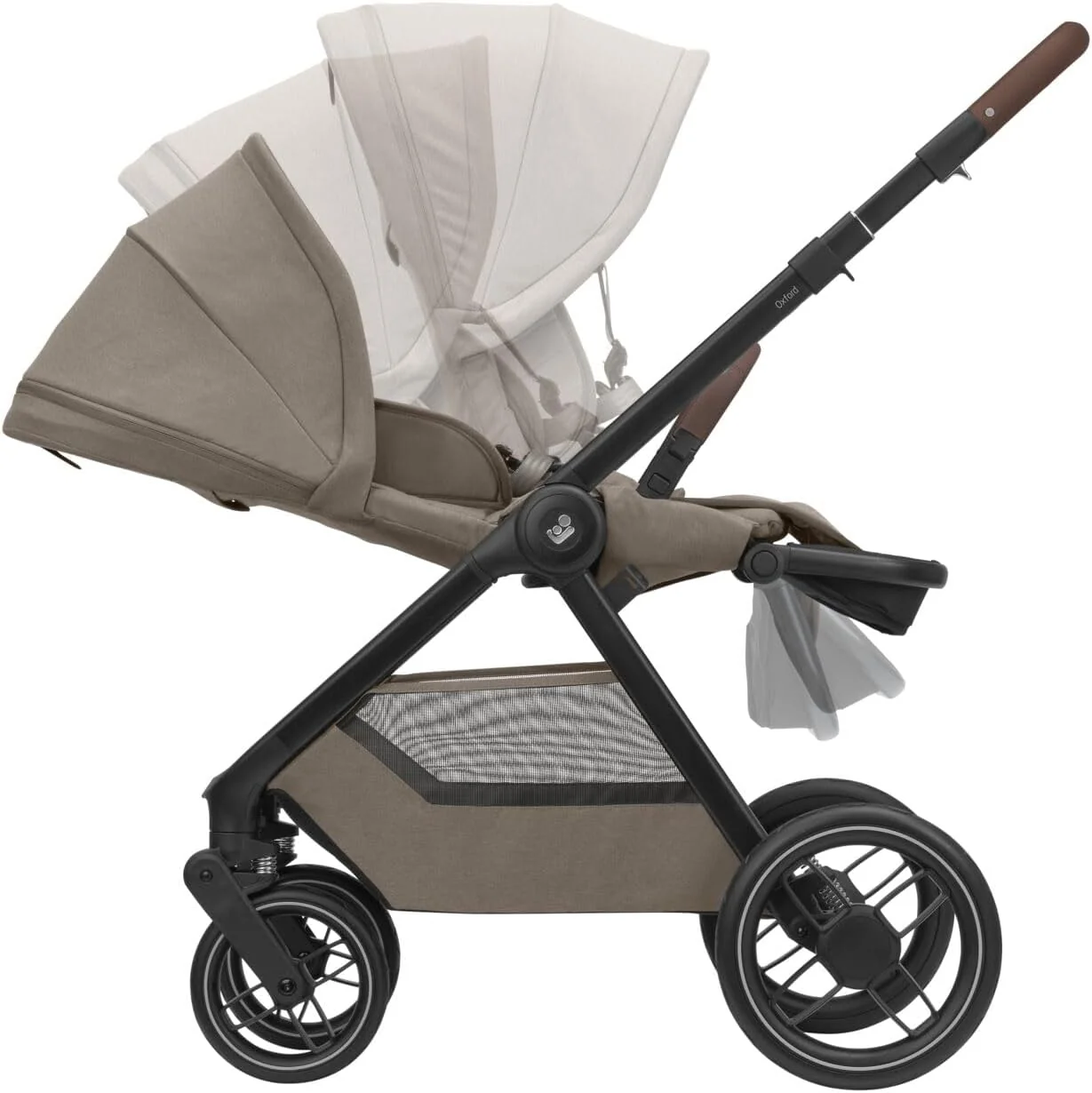 Maxi-Cosi Oxford Cochecito, 0-4 años, 0-22 kg, Plegado compacto, Asiento espacioso, reclinación ergonómica, Suspensión de última generación, 3 reclinaciones, 10 kg Amplia cesta, Twillic Truffle