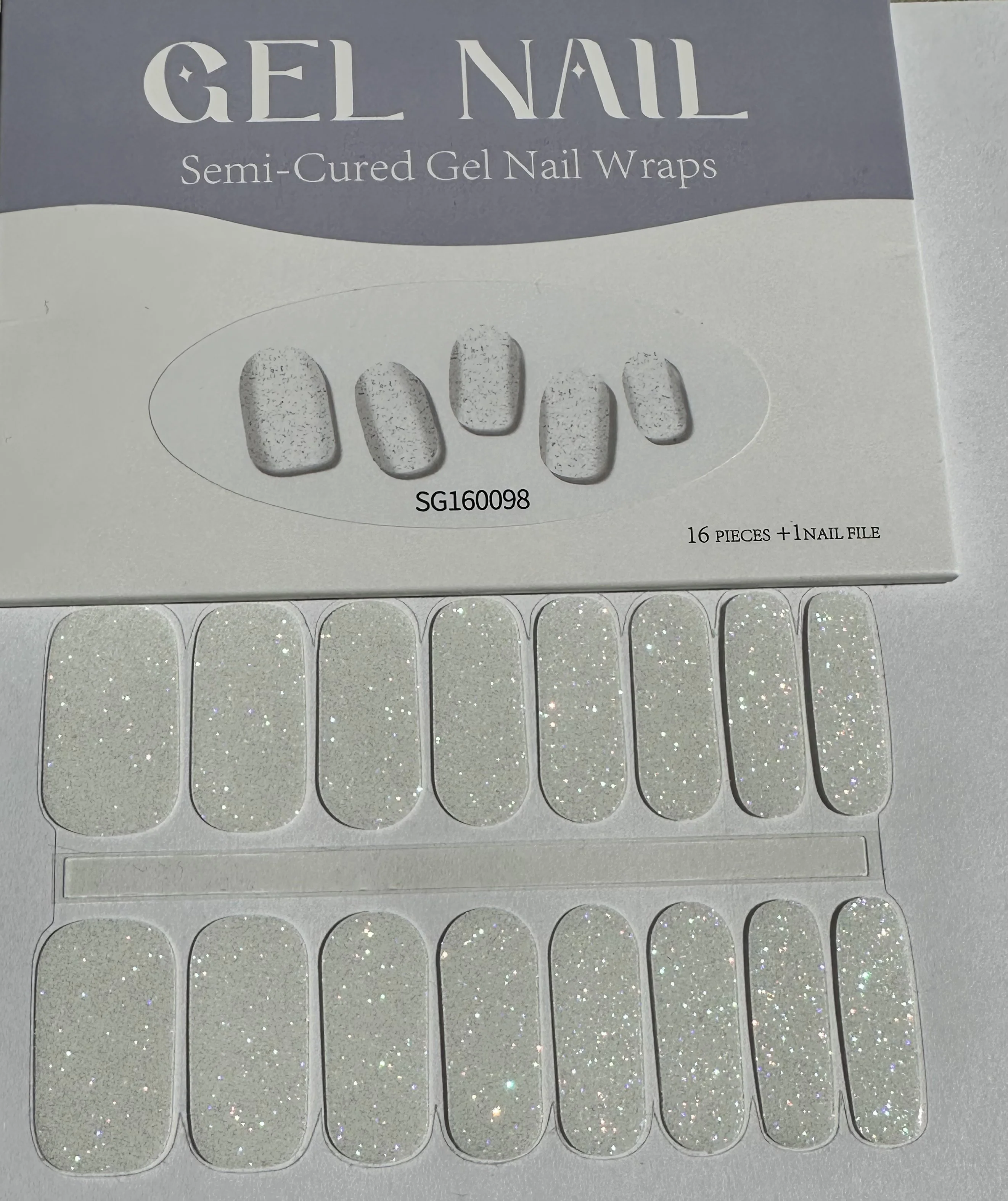 White Glitter Dress Gel