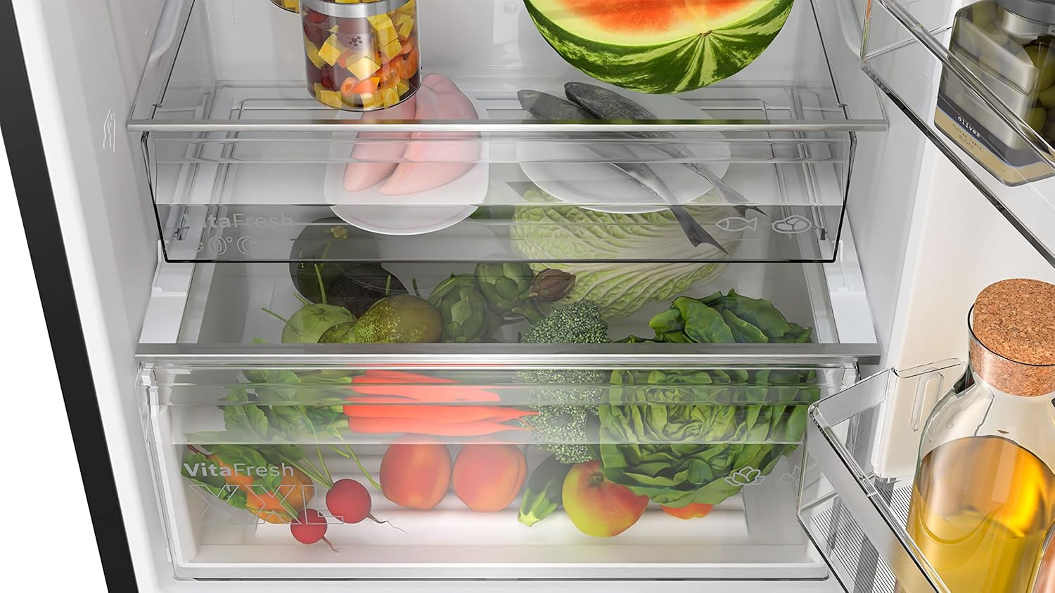 Bosch Réfrigérateur série 4 C inox, 440 l, acier inoxydable