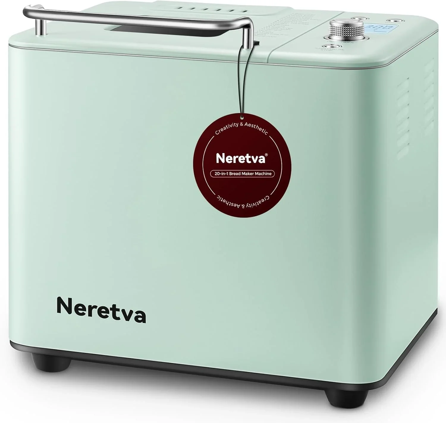 Neretva Bread Maker 20-in-1 2LB Bread Maker Dual Heater Bread Maker Automatic Ceramic Pan