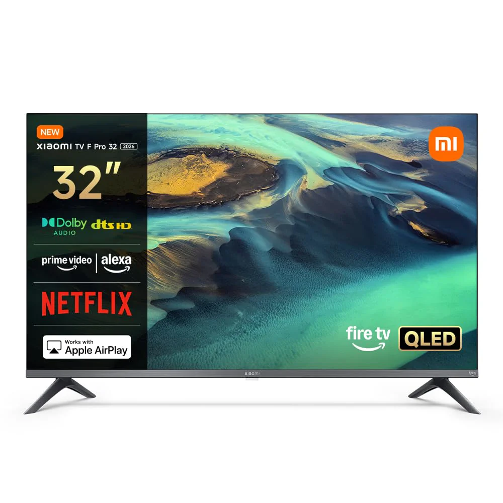 Xiaomi TV F Pro 32, 32 inch (81 cm), QLED, Smart TV, Fire OS7, Triple Tuner DVB-C/S/S2/T/T2, Dolby Audio?, DTS Virtual:X, DTS-HD, spraakbediening met Alexa, compatibel met Apple AirPlay
