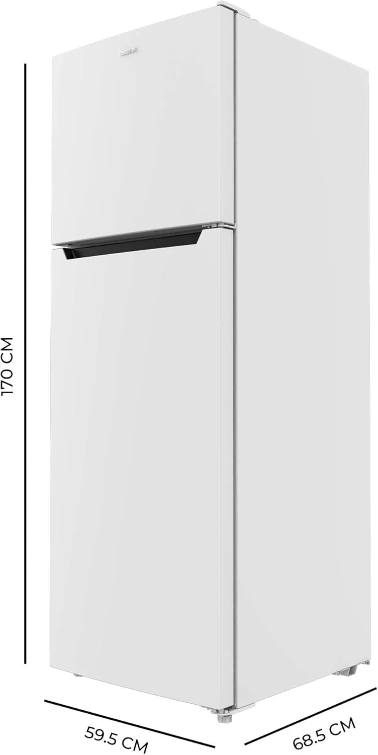 Cecotec Frigoríficos 2D Bolero CoolMarket 2D 348 NF White E. Motor Inverter NoFrost, Frigorífico 2 Puertas Blanco 170X59.5Cm, 348L, No Frost, Clase Energética E, Display Interior, Puerta Reversible