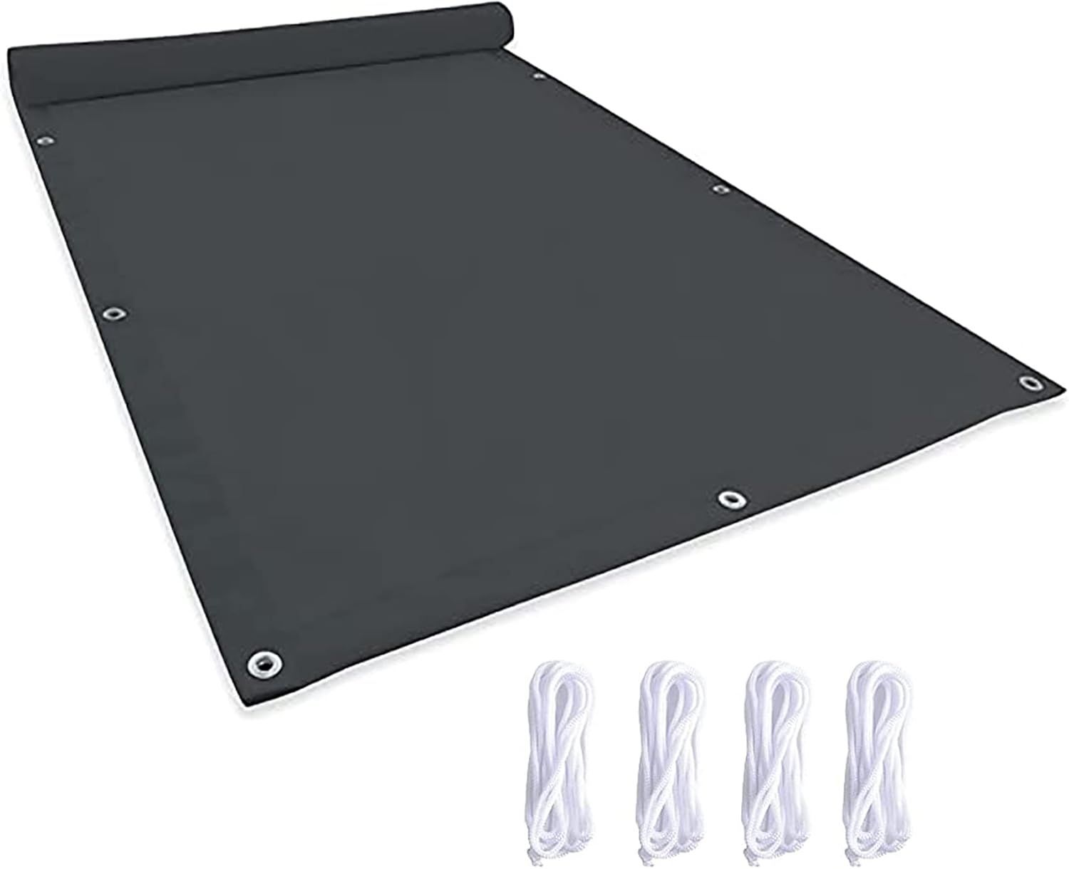 2.5 x 4m Rectangle Sun Shade Sail with Fixing Kit - Dark Grey, Weather & Water Resistant