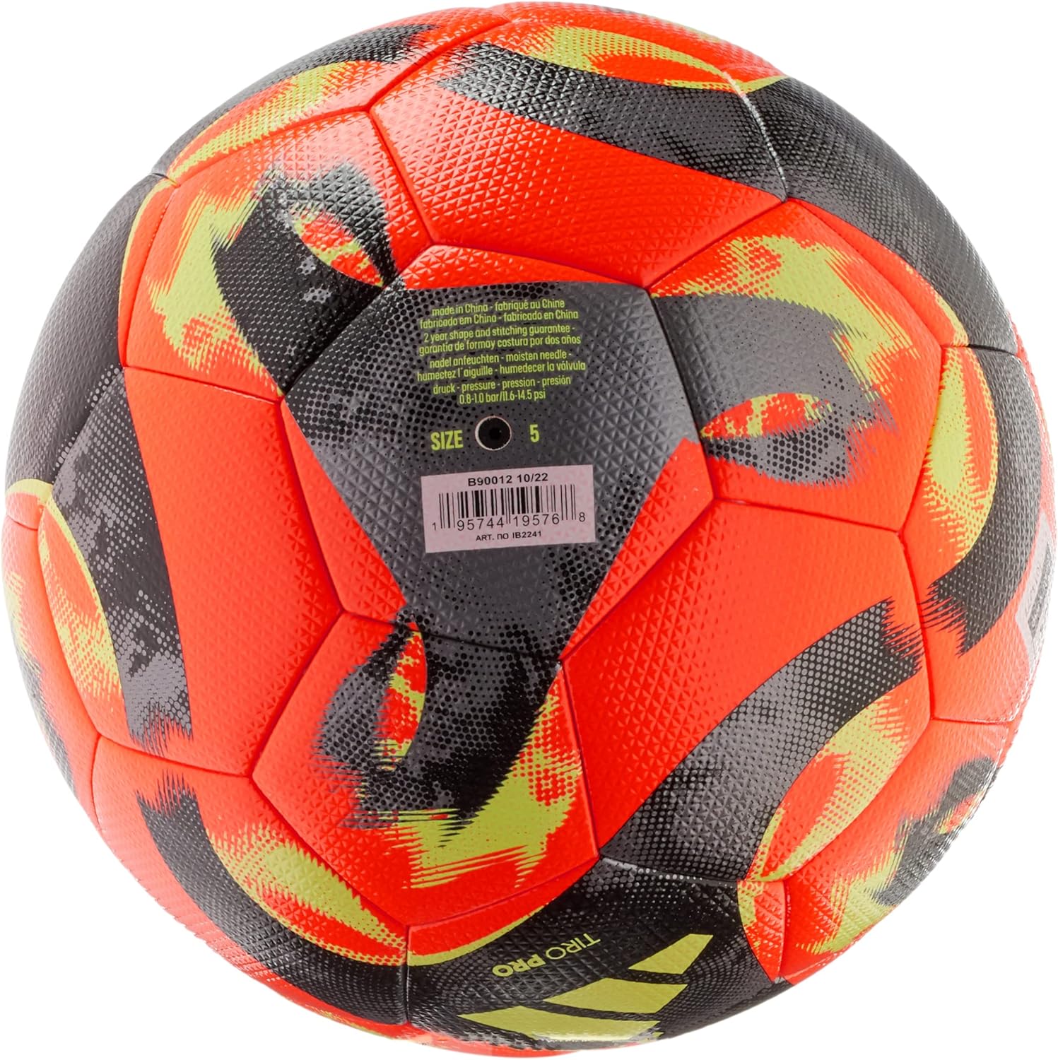 adidas Unisex-Erwachsene Tiro Pro Fußball Winterball, Solar Orange/Schwarz/Eisen Metallic/Team Solar Gelb, 5