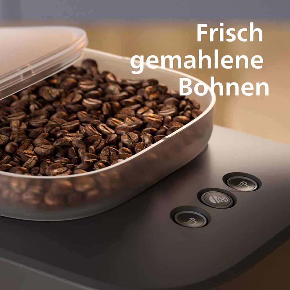 Baristina Espressomaschine und Milchaufschäumer Paket –Automatisches Mahlen, Tampen & Brühen, 16 Bar, Kaffeemaschine mit Mahlwerk & Siebträger, leichte Reinigung, Schwarzgrau (BAR308/60)