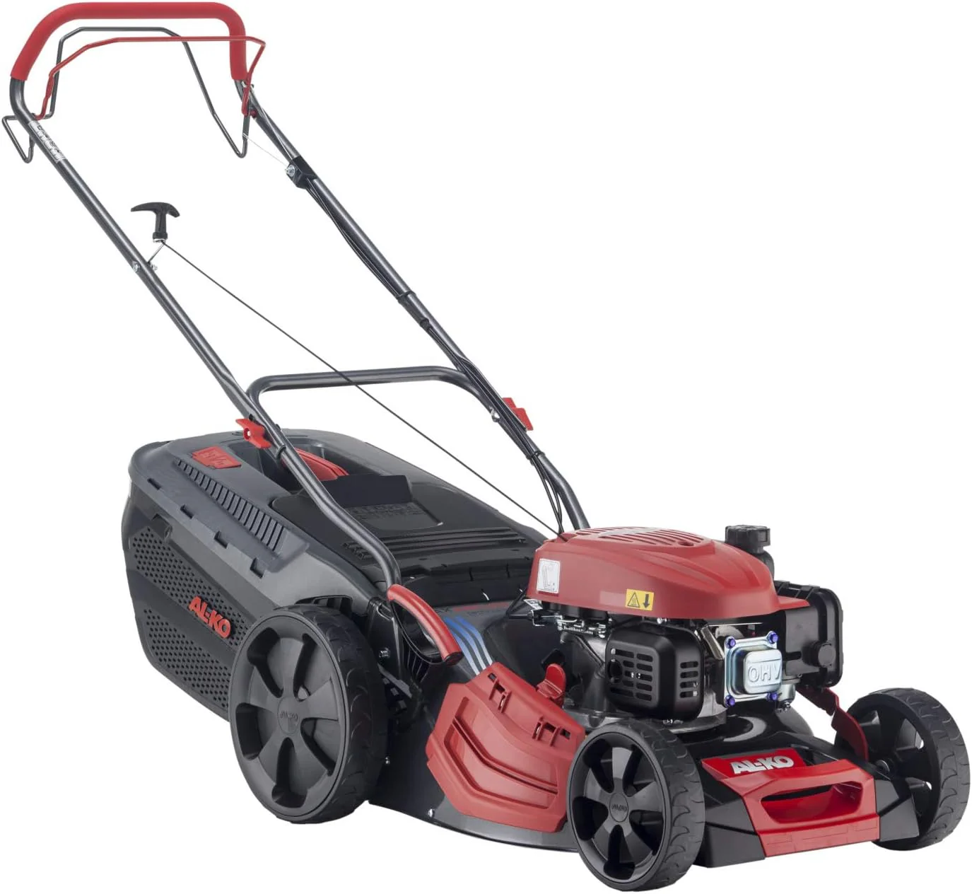 AL-KO Benzine grasmaaier Comfort 46.0 SP-A Plus (46 cm maaibreedte, 2.1 kW motorvermogen, Robuuste plaatstalen behuizing, Achterwielaandrijving, Mulchfunctie, Zij-uitworp, voor gazons tot 1400 m2)