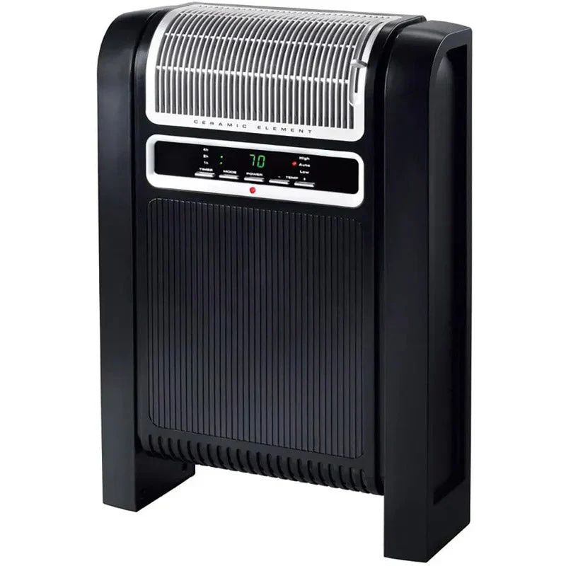 1500W Portable Digital Control Cyclonic Ceramic Space Heater. Black