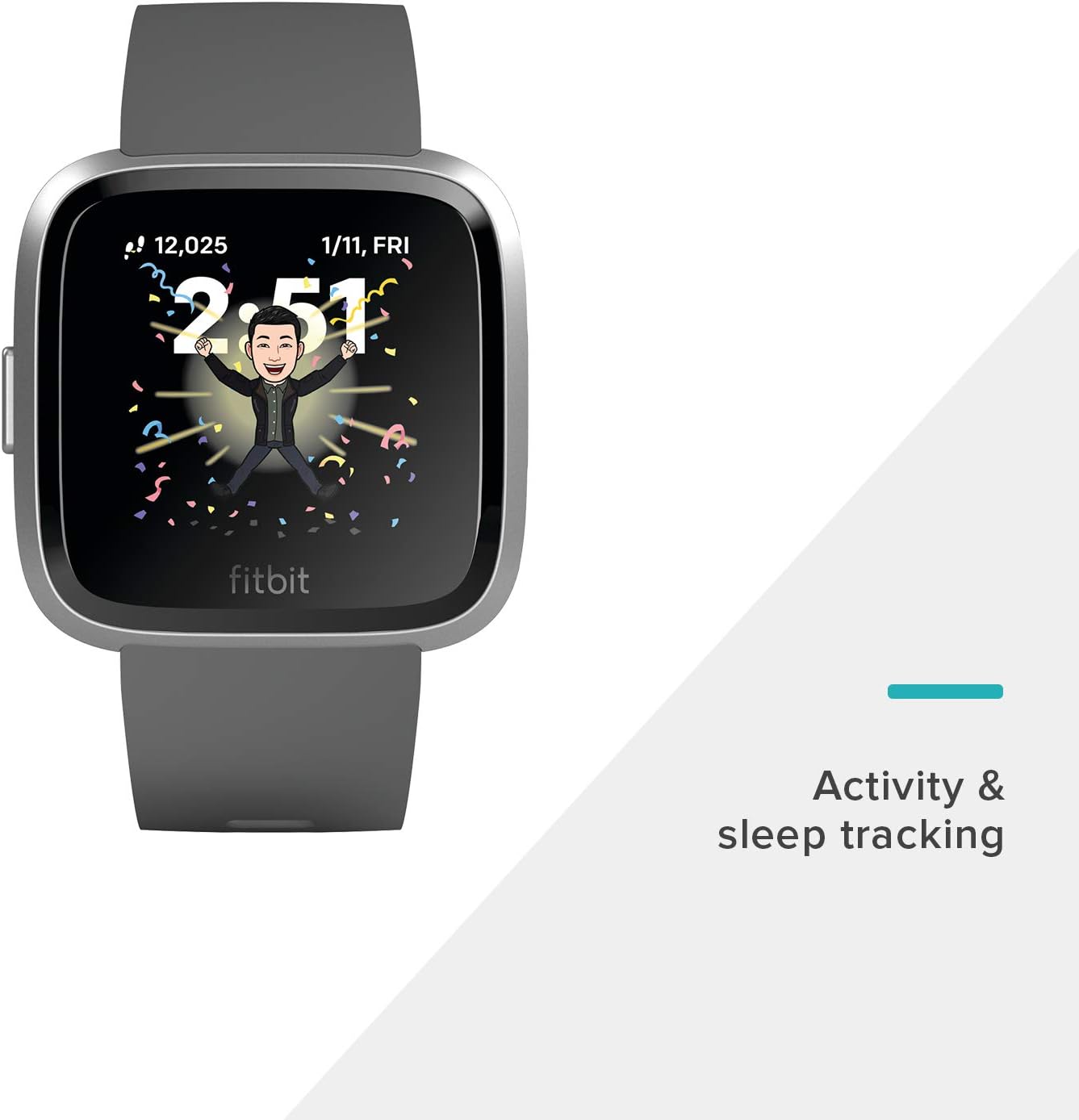 Fitbit Versa Smartwatch, Einheitsgröße (S & L Bänder enthalten)