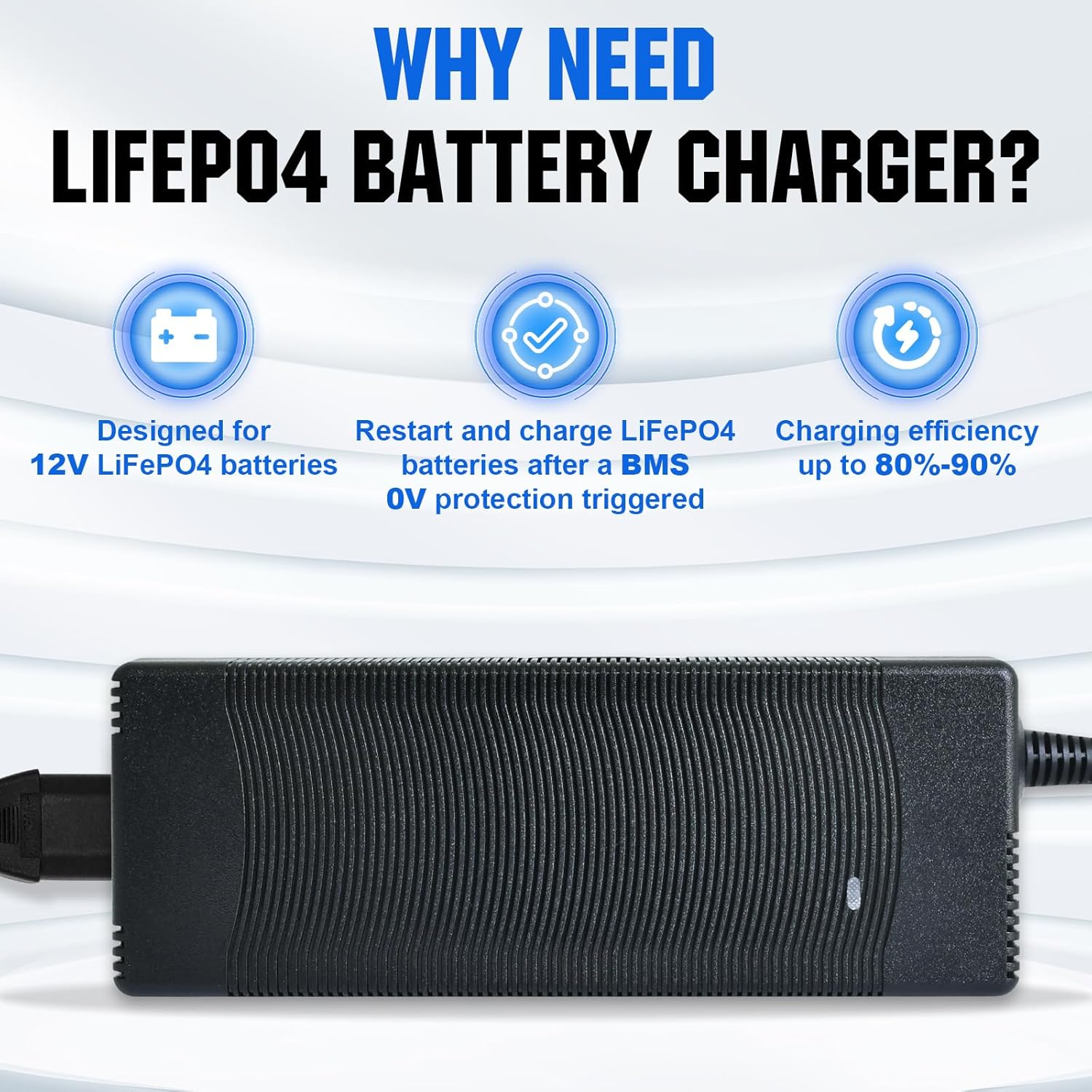 DCHOUSE 12V 100AH LiFePO4 Bluetooth Lithium Batterie,mit 10A Batterie Ladegeräte,100A BMS Niedertemperaturschutz,1280Wh Autobatterie für Trolling-Motor,Wohnmobil,Wohnwagen,Solaranlage