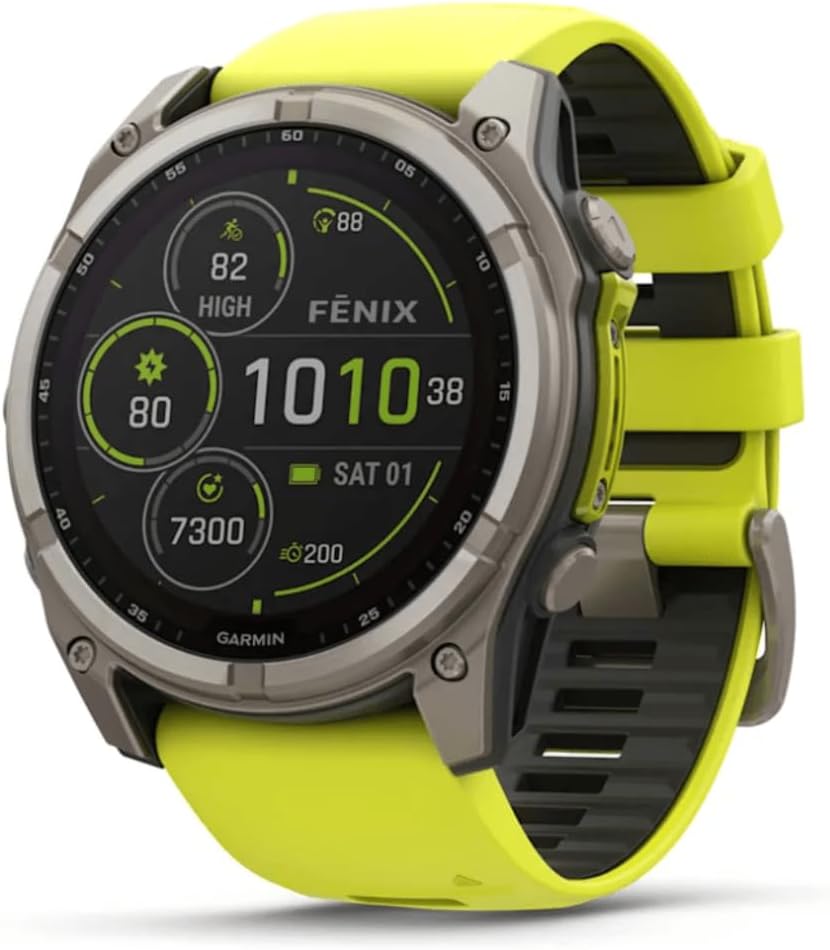 Unisex Fēnix 8 Solar Sapphire GPS Uhr, Graphit-Titanium Titan, 51mm