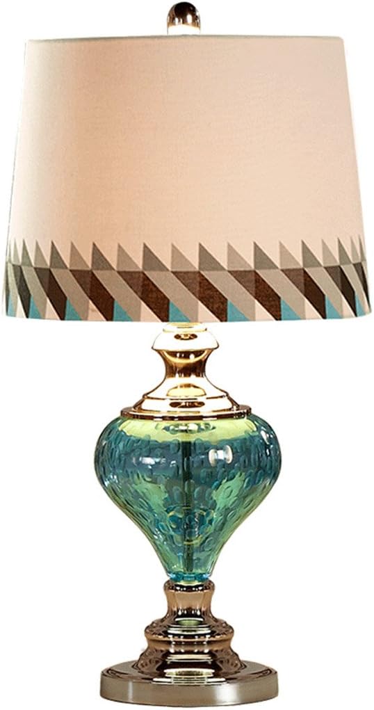 Nachttischlampen, Touch-Lampen, kleine Lampen, Nac Tischlampe aus Glas und Baumwolle im neoklassischen Stil ohne Glühbirne