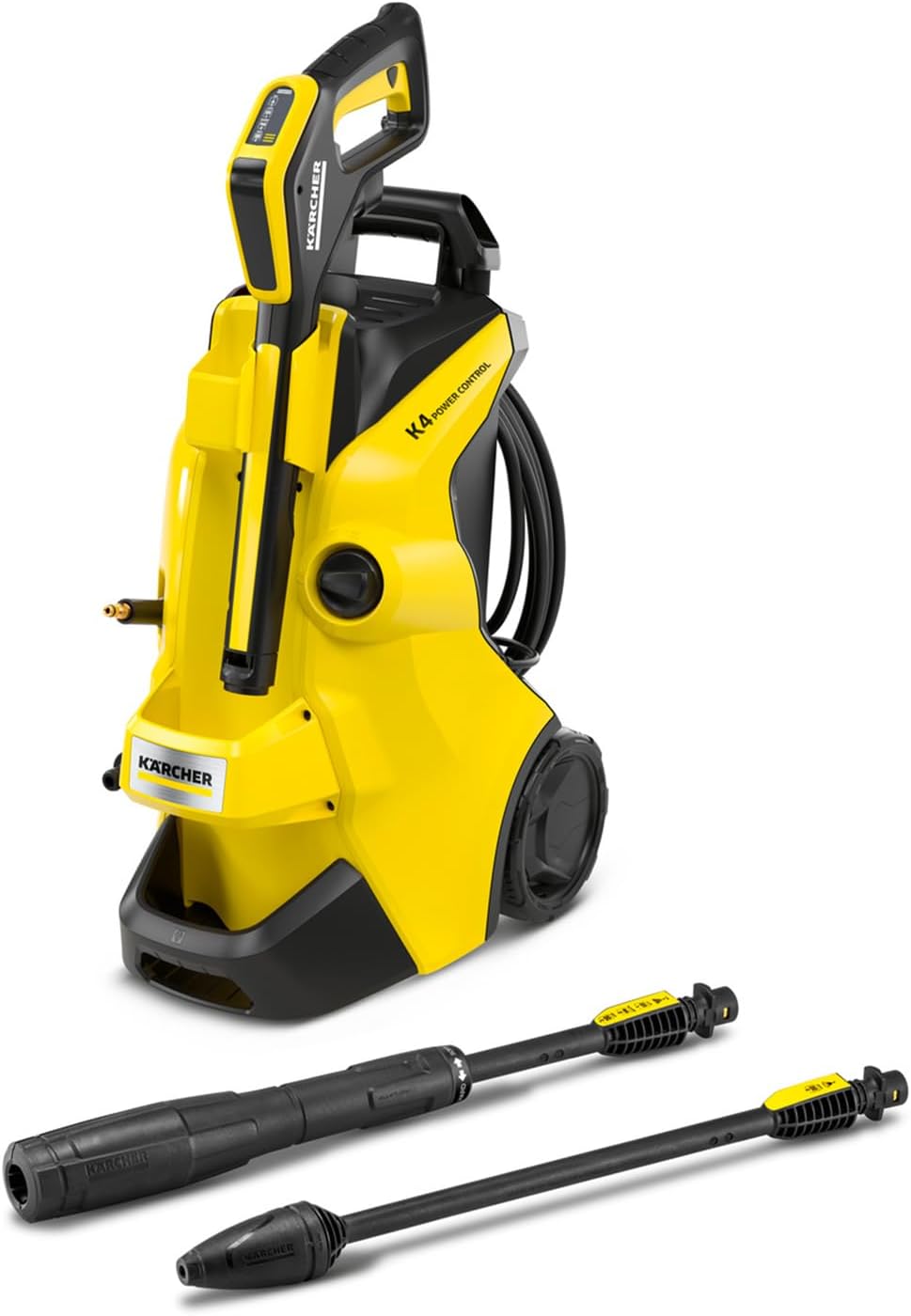 Kärcher Hochdruckreiniger K 4 Power Control: Clevere App-Unterstützung + Kärcher Hochdruckreiniger-Strahlrohr eco!Booster 130, 50 % höhere Reinigungsleistung im Vergleich zum Flachstrahl, spart Wasser