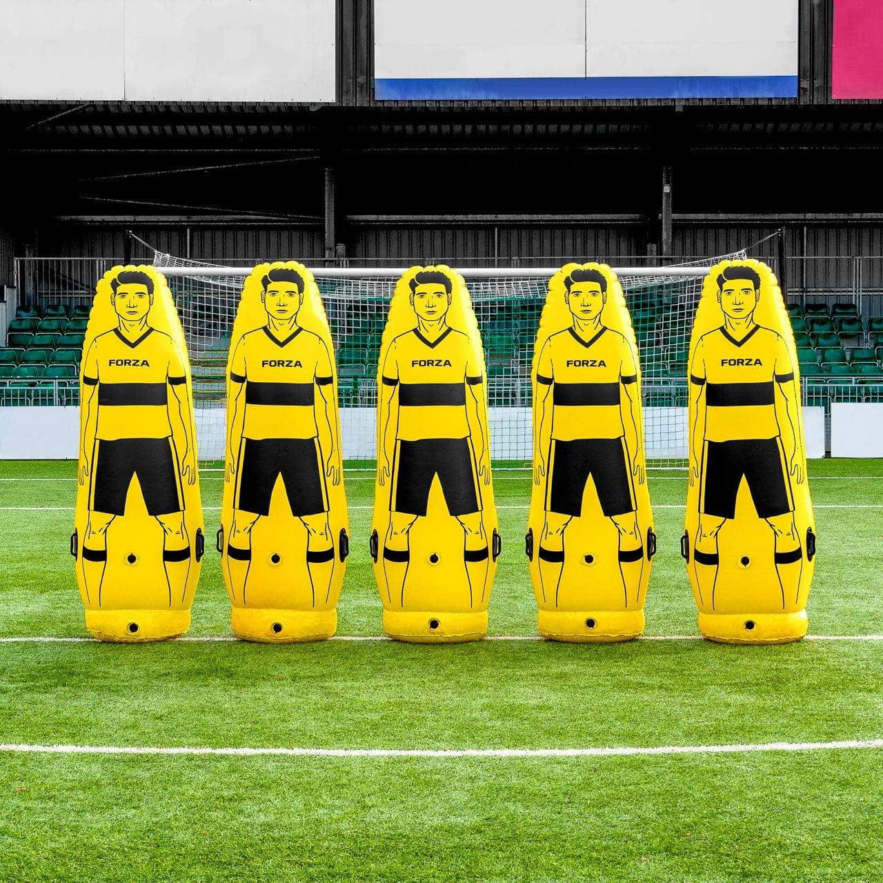FORZA Profi Fußball Luft Dummies – aufblasbare Fußballtraining Freistoßdummies | Standardsituation Training | Fußballtraining Ausrüsting