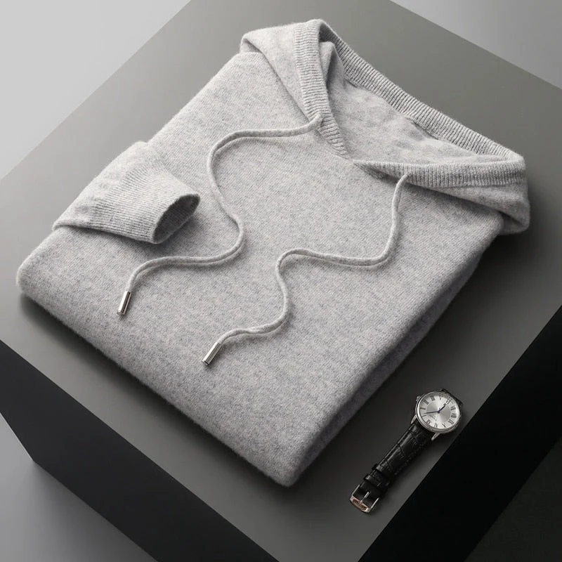 Kaschmir-Hoodie �C 100 % Merinowolle