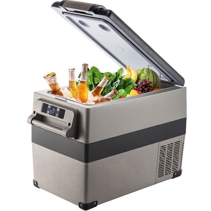 Glacière Électrique Voiture VEVOR 45W, Réfrigérateur Portable à Compression,40,5L, Mini Frigo, 69x35x46 cm, Glacière Électrique