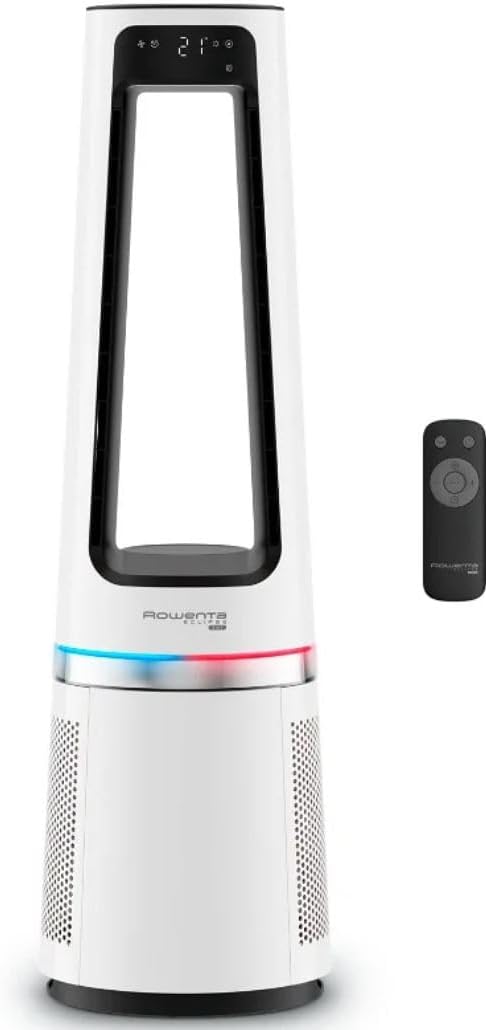 Eclipse 3 en 1 Purificateur d'air + Chauffage+ Ventilateur Rowenta QU5060F0 2100 W Blanc