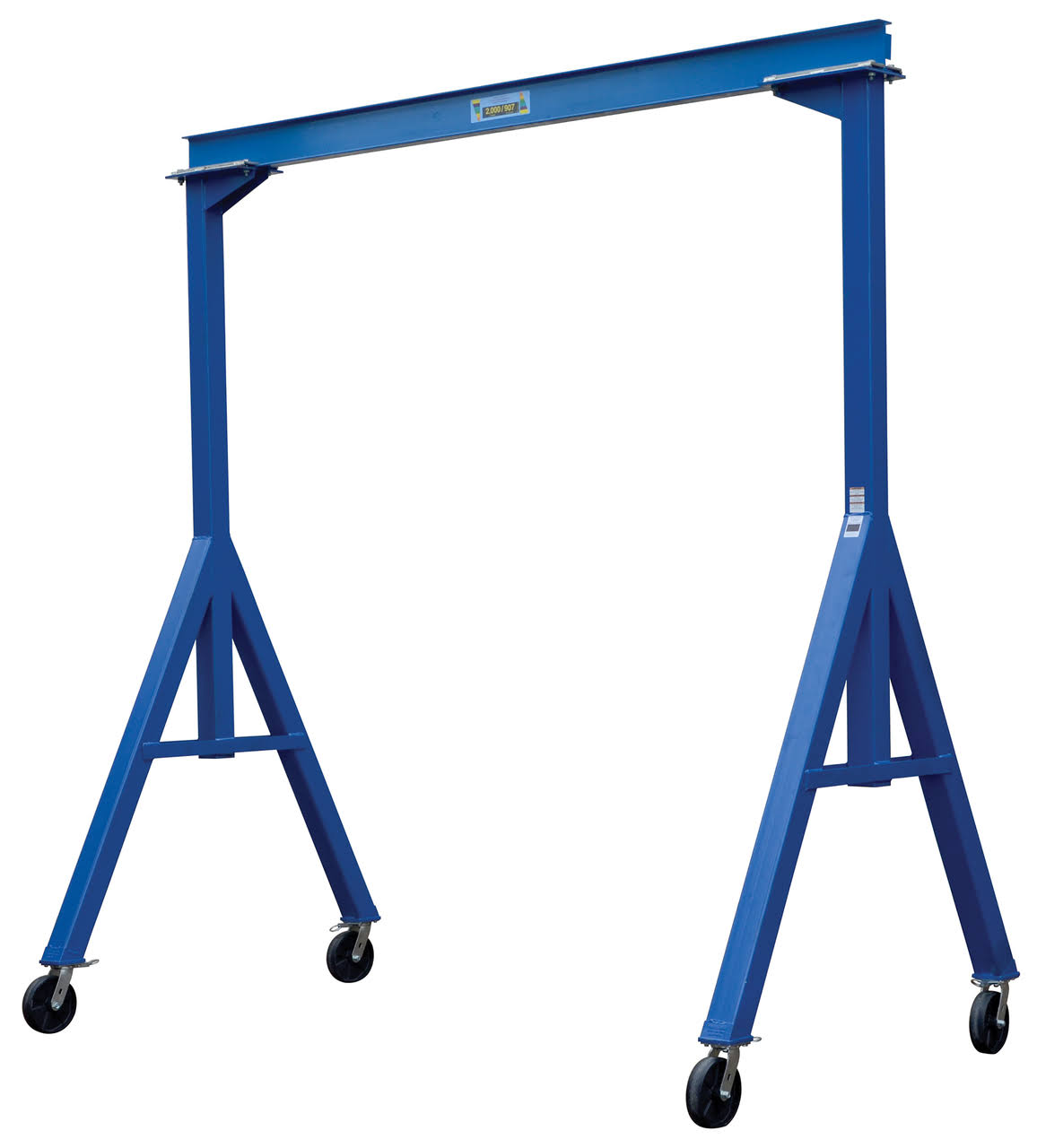 Vestil Industrial Steel Gantry Crane FHS-4-10, Fixed Height, Durable & Portable with Swivel Casters